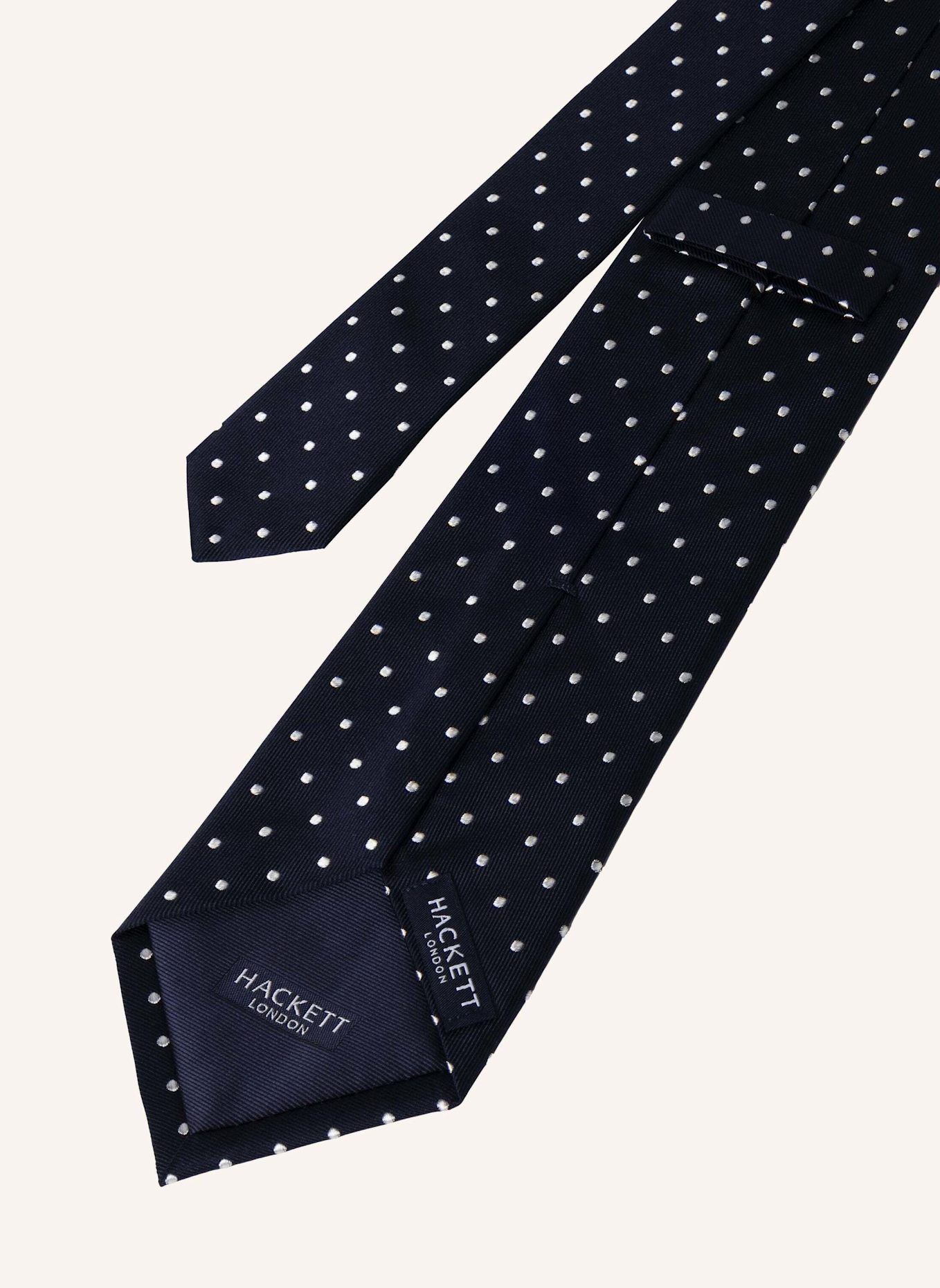 HACKETT LONDON Krawatte TWILL MAYFAIR DOT: DUNKELBLAU