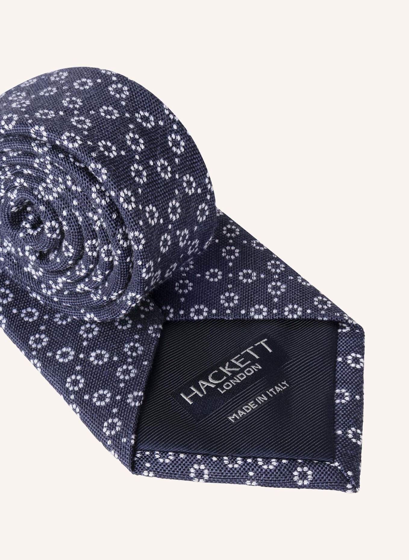 HACKETT LONDON Krawatte NATTE CIRCLE DOT: DUNKELBLAU