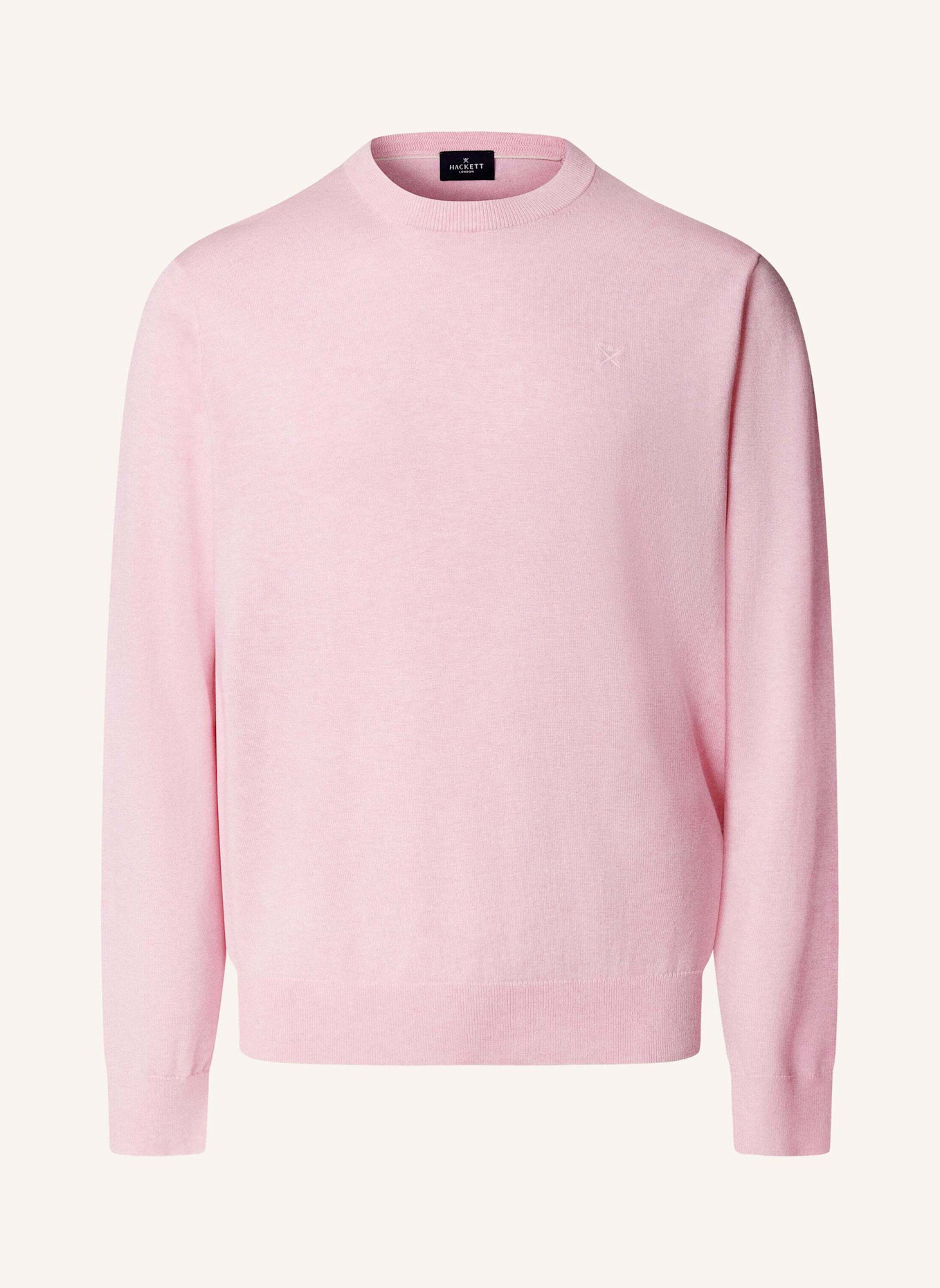 HACKETT LONDON Pullover COTTON SILK CREW: HELLROSA