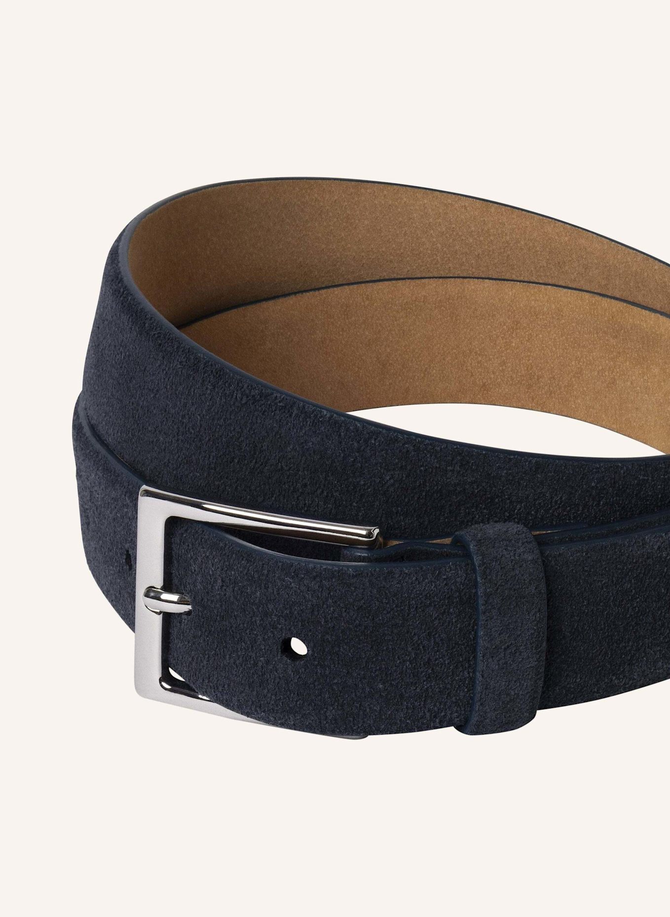 HACKETT LONDON Gürtel SUEDE FEATHER EDGE: DUNKELBLAU