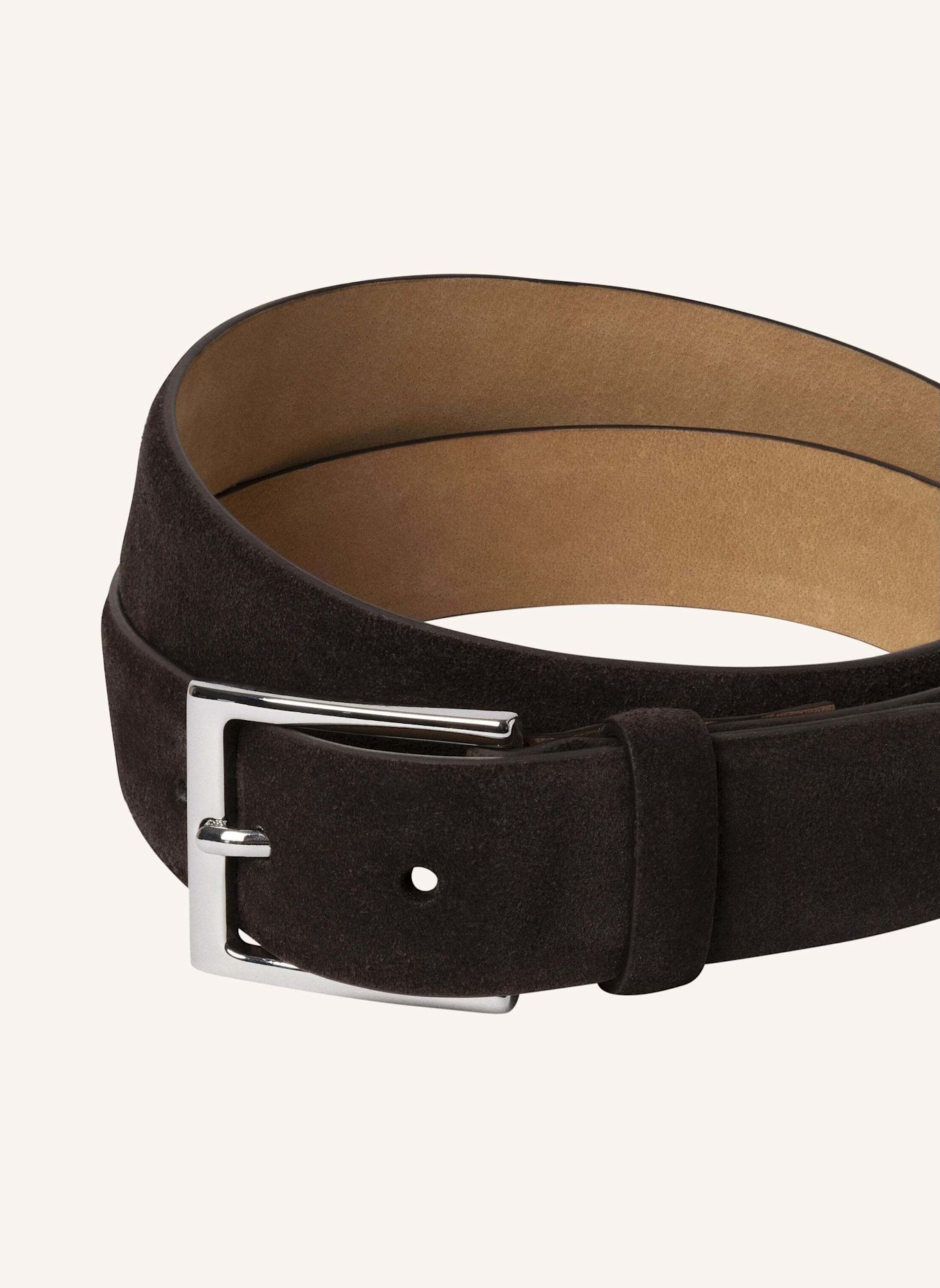 HACKETT LONDON Gürtel SUEDE FEATHER EDGE: DUNKELBRAUN