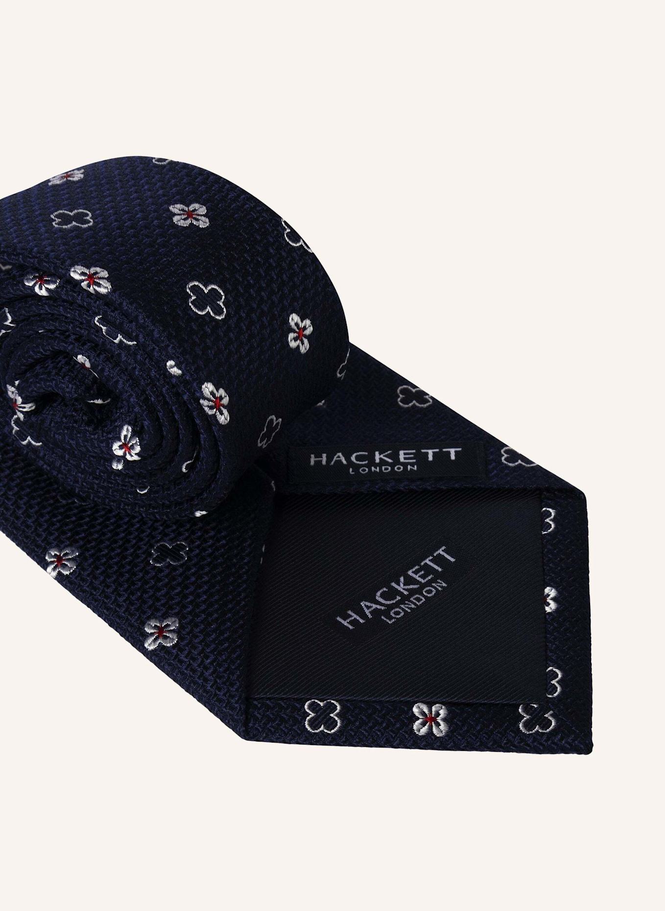 HACKETT LONDON Krawatte FLOWER OUTLINE: DUNKELBLAU