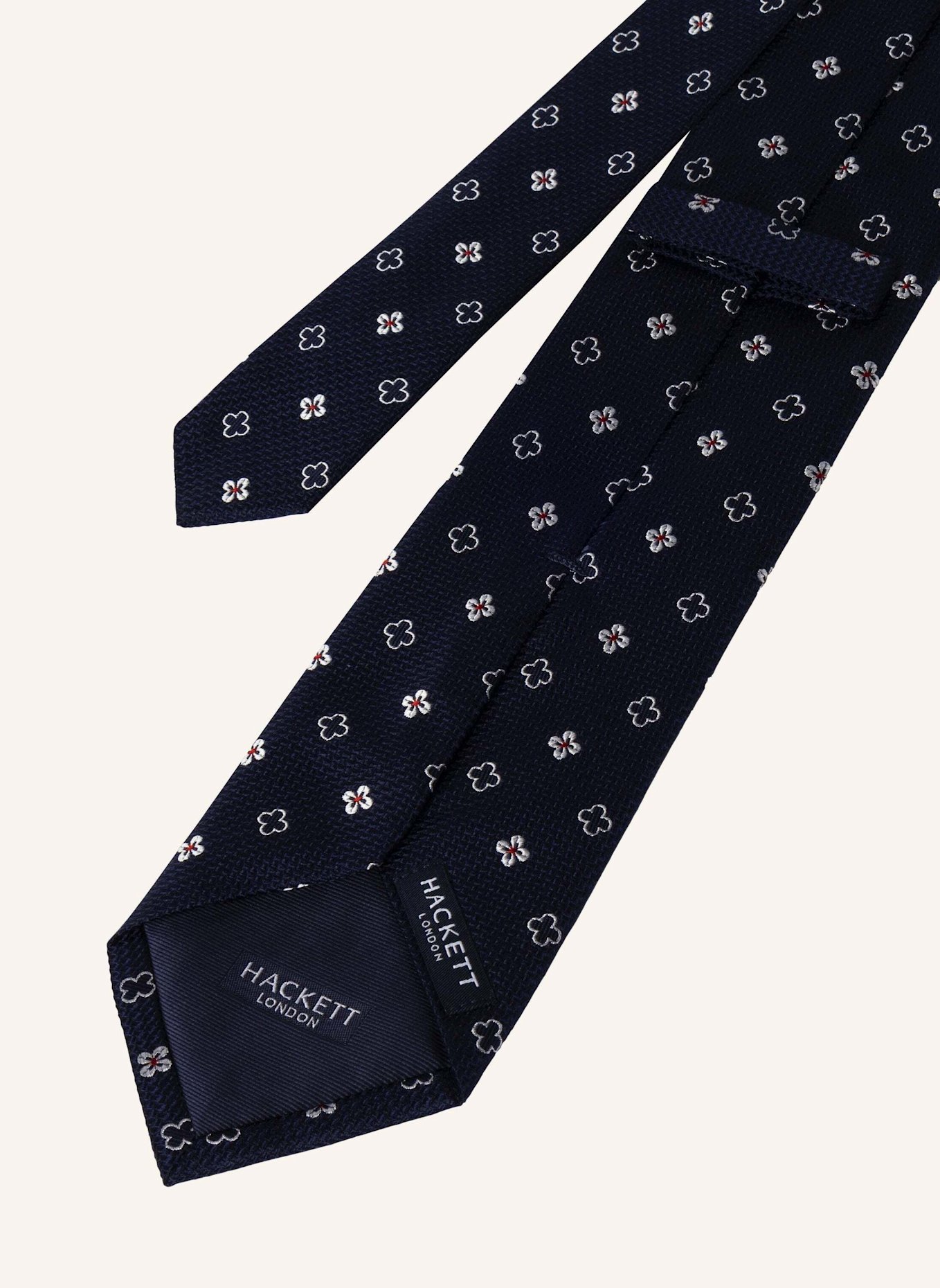 HACKETT LONDON Krawatte FLOWER OUTLINE: DUNKELBLAU