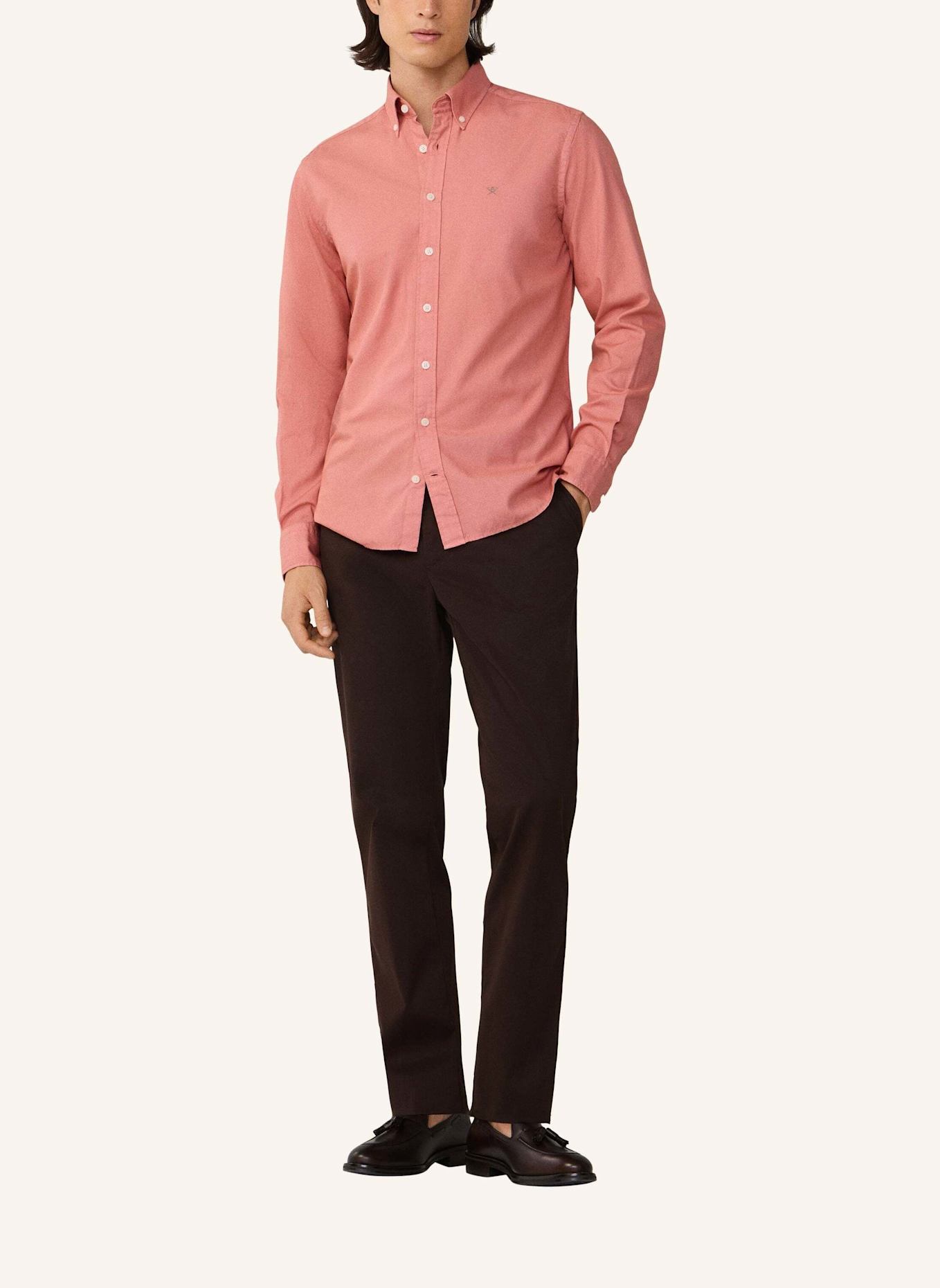 HACKETT LONDON Freizeithemd ESS GMT DYED OXFORD: ROT