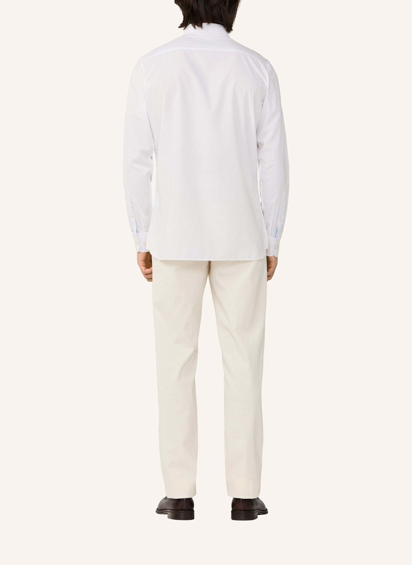 HACKETT LONDON Freizeithemd SOLID END ON END: WEISS