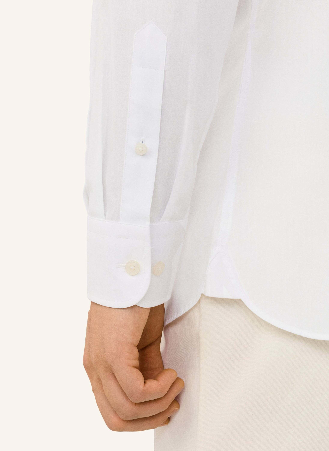 HACKETT LONDON Freizeithemd SOLID END ON END: WEISS