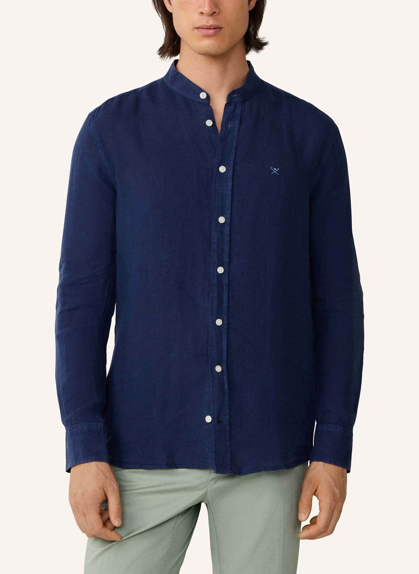 HACKETT LONDON Freizeithemd ESS GMD LINEN PORTER: BLAU