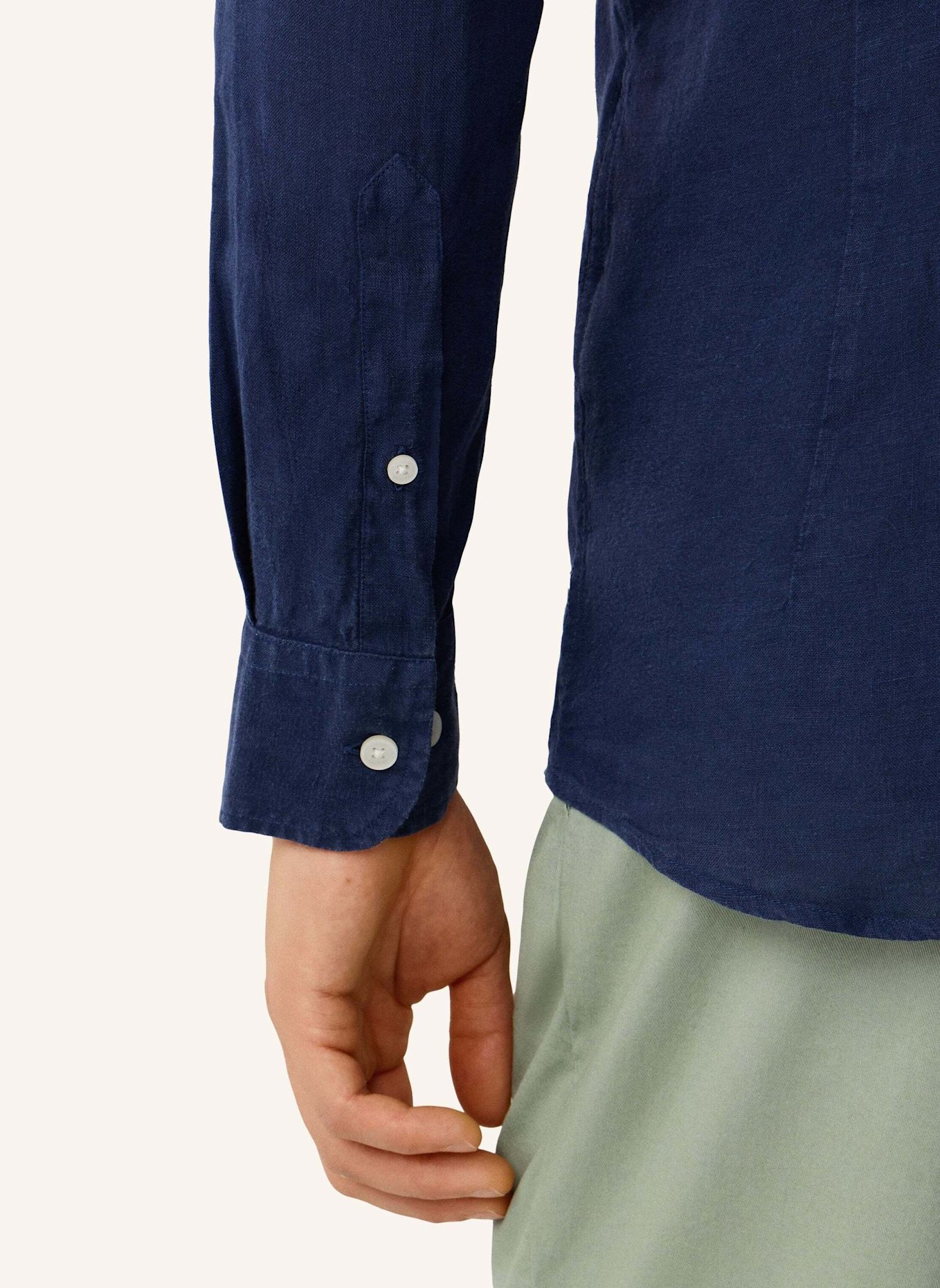 HACKETT LONDON Freizeithemd ESS GMD LINEN PORTER: BLAU