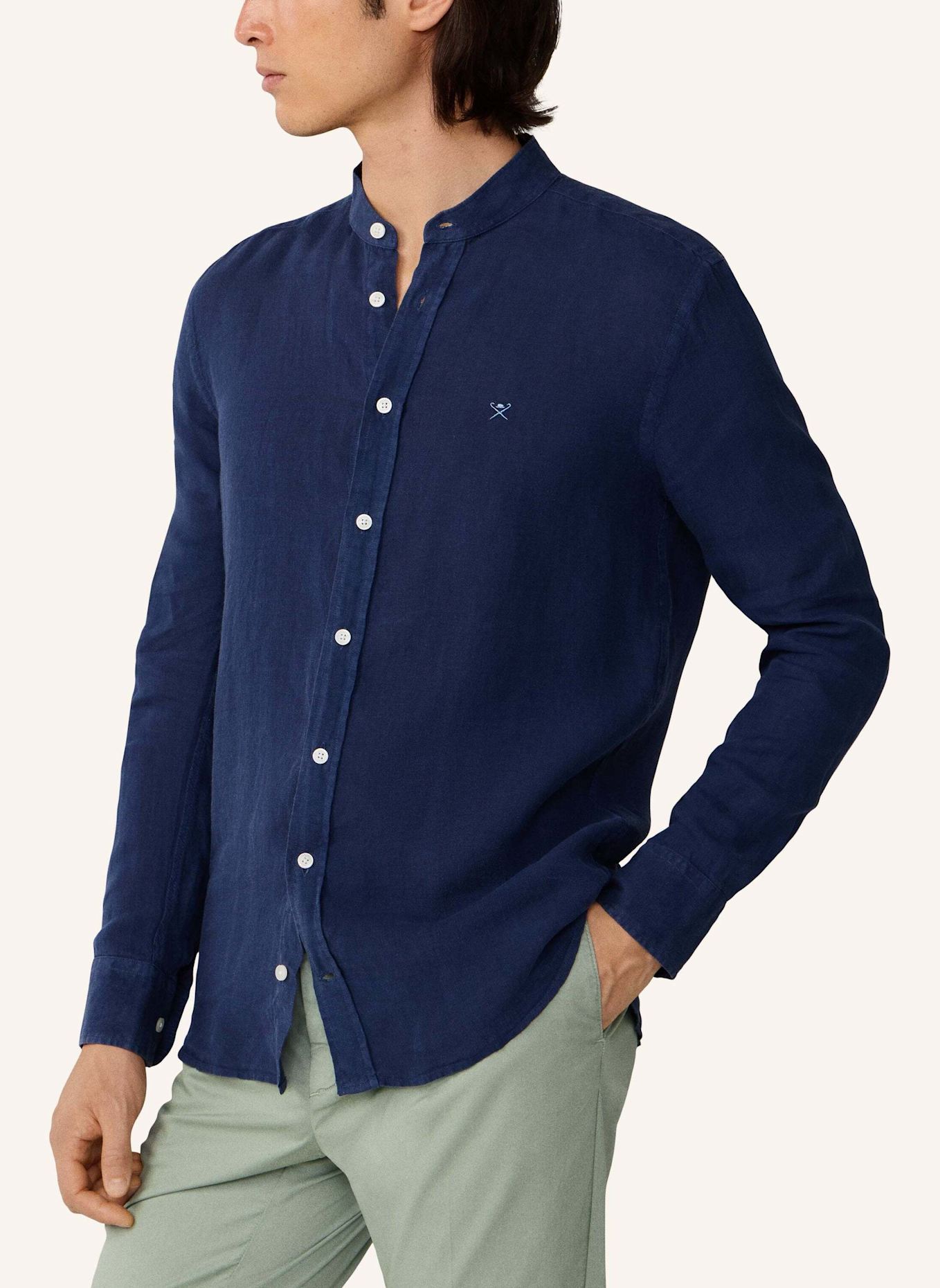 HACKETT LONDON Freizeithemd ESS GMD LINEN PORTER: BLAU
