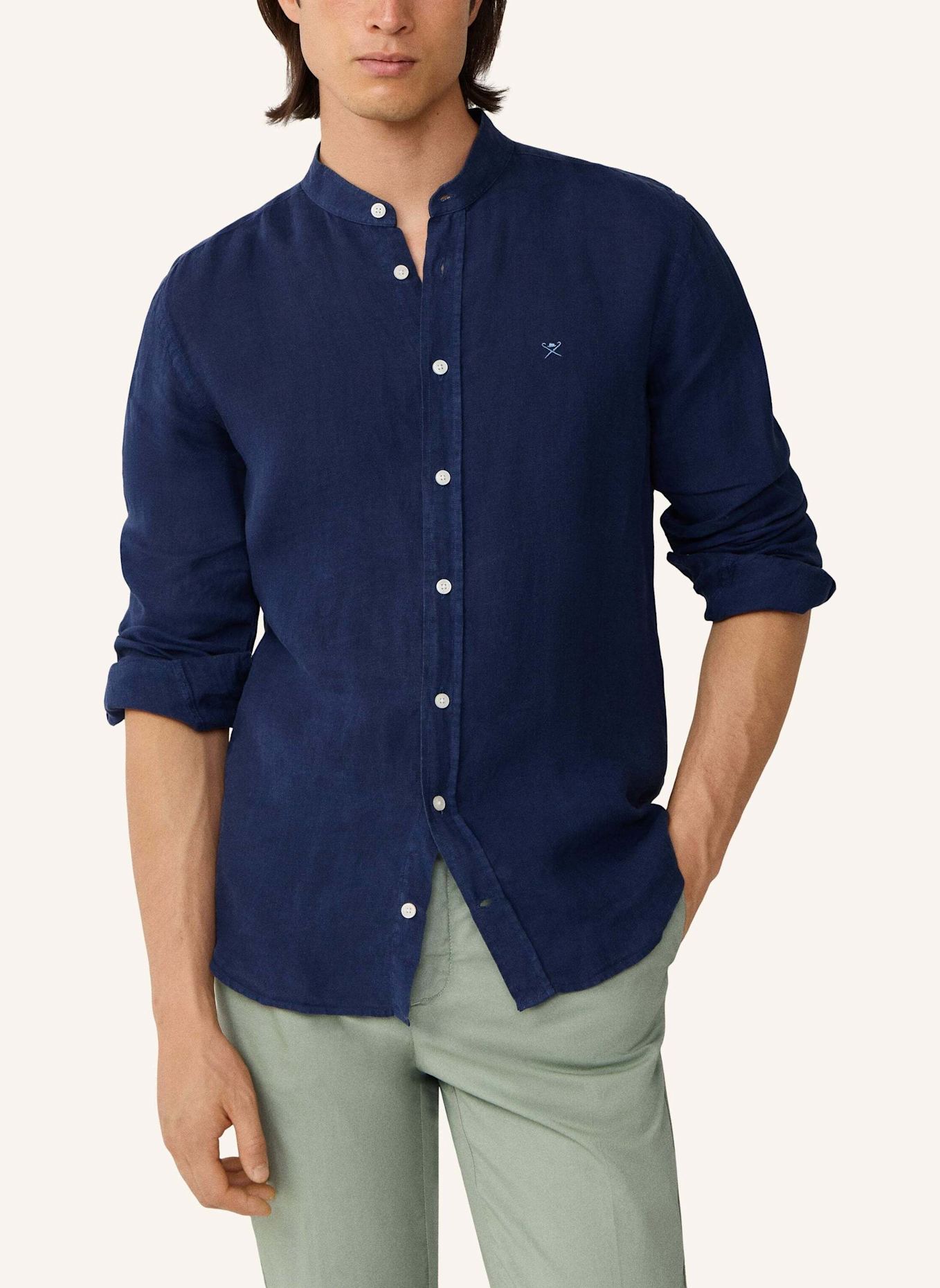 HACKETT LONDON Freizeithemd ESS GMD LINEN PORTER: BLAU