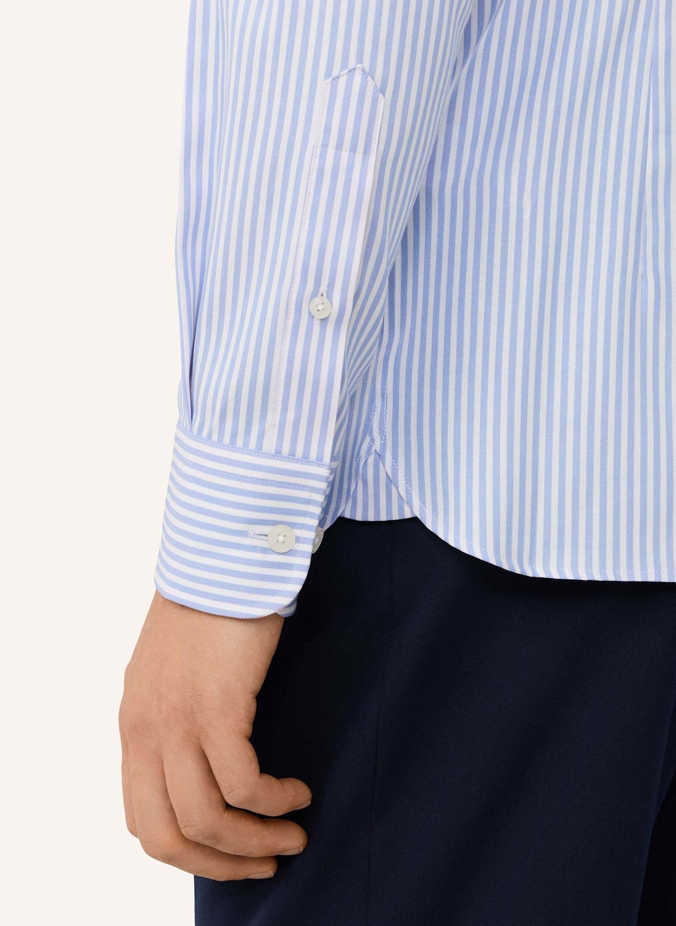 HACKETT LONDON Freizeithemd DOUBLE FACE BENGAL STR: BLAU