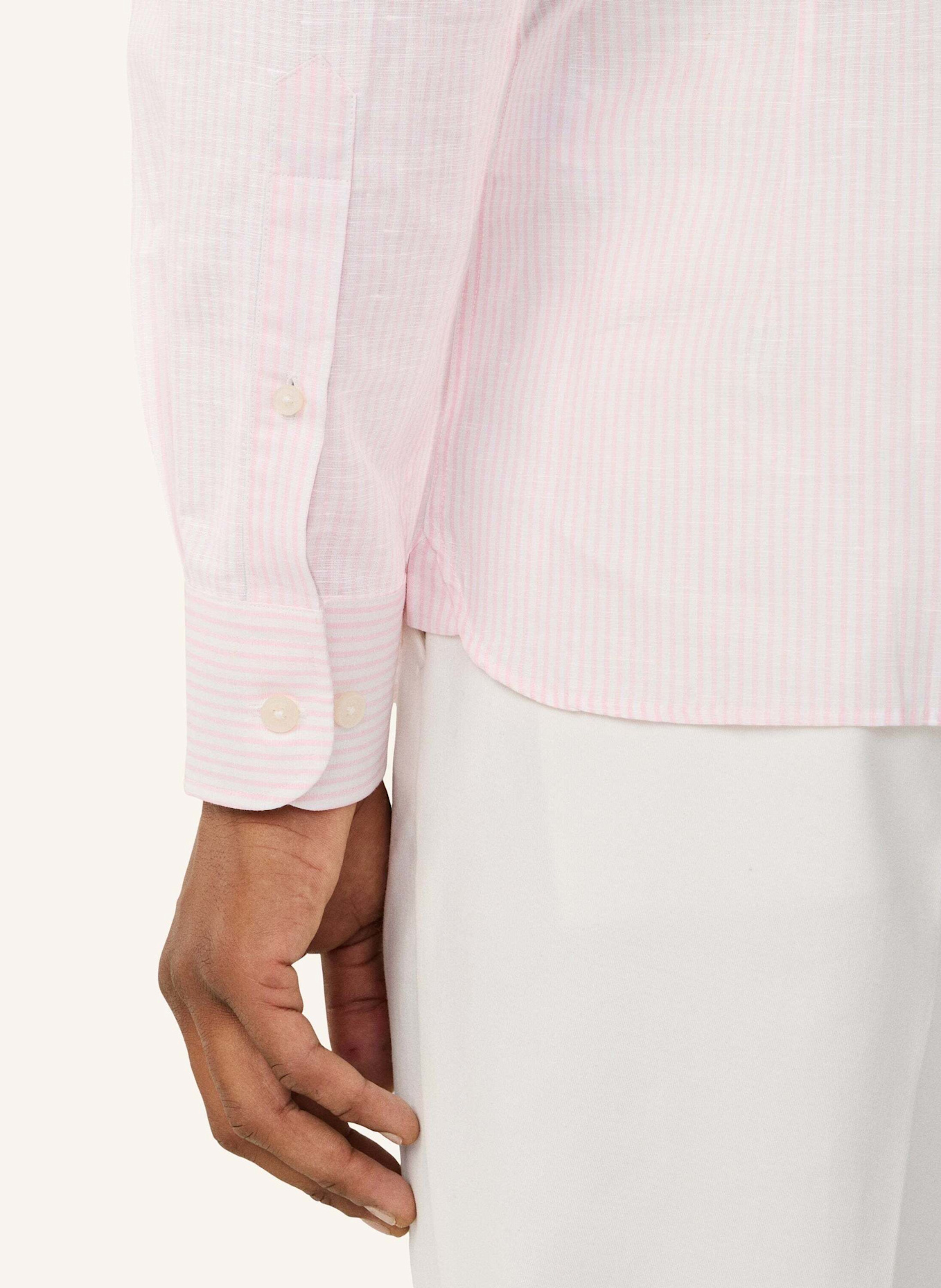 HACKETT LONDON Freizeithemd ESS LINEN BENGAL: HELLROSA