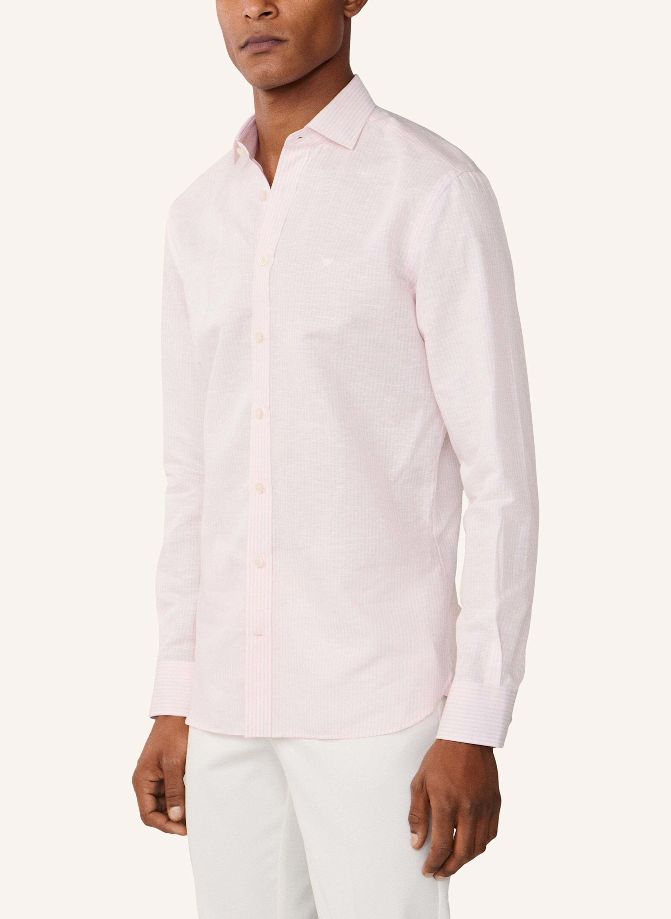 HACKETT LONDON Freizeithemd ESS LINEN BENGAL: HELLROSA