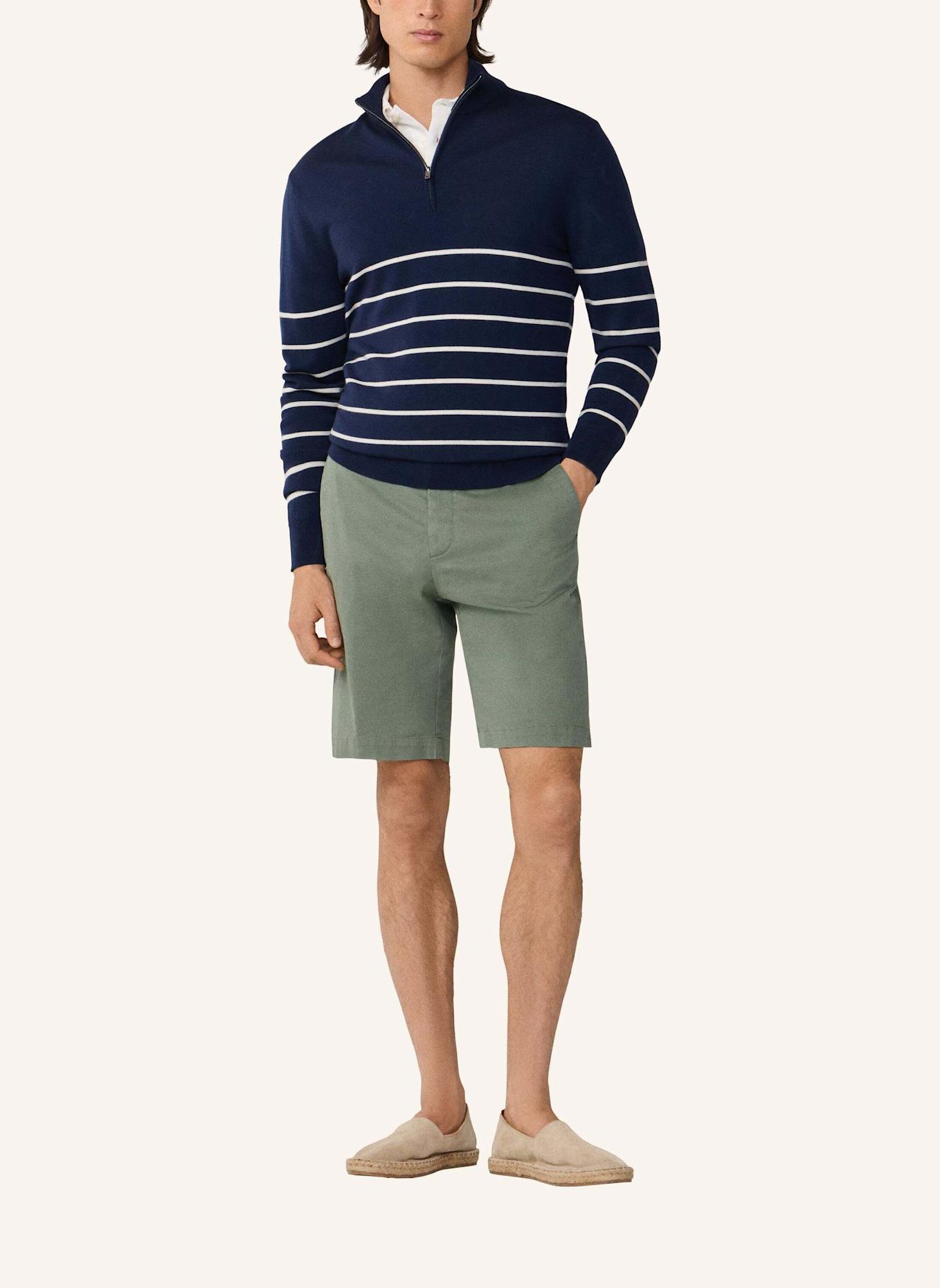 HACKETT LONDON Pullover STRIPE HALF ZIP: BLAU