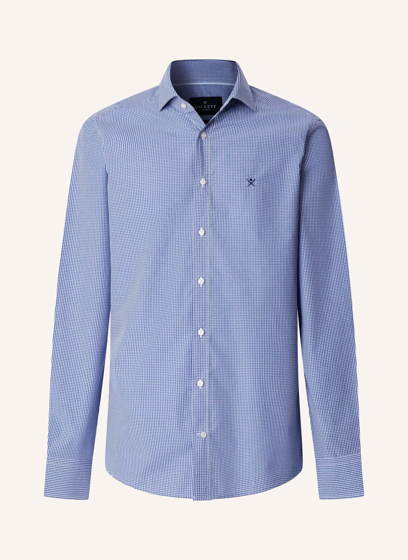 HACKETT LONDON Freizeithemd CITY GINGHAM SHIRT: DUNKELBLAU