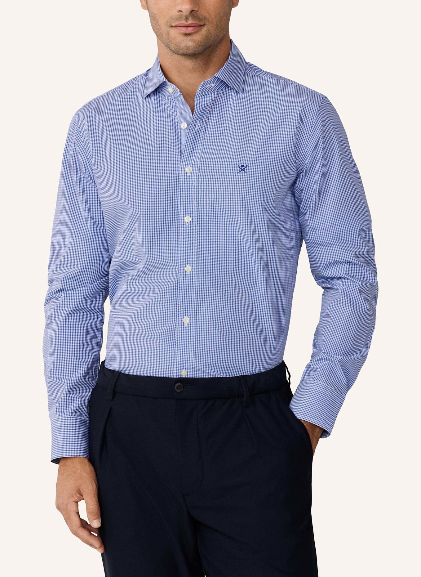 HACKETT LONDON Freizeithemd CITY GINGHAM SHIRT: DUNKELBLAU