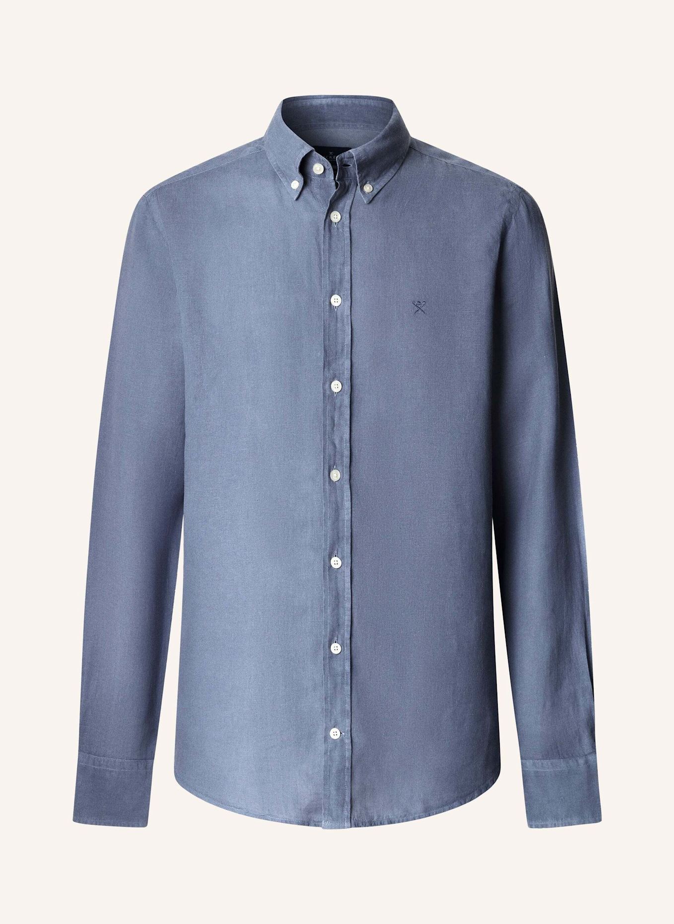 HACKETT LONDON Freizeithemd ESS GMD LINEN BRPT: BLAU