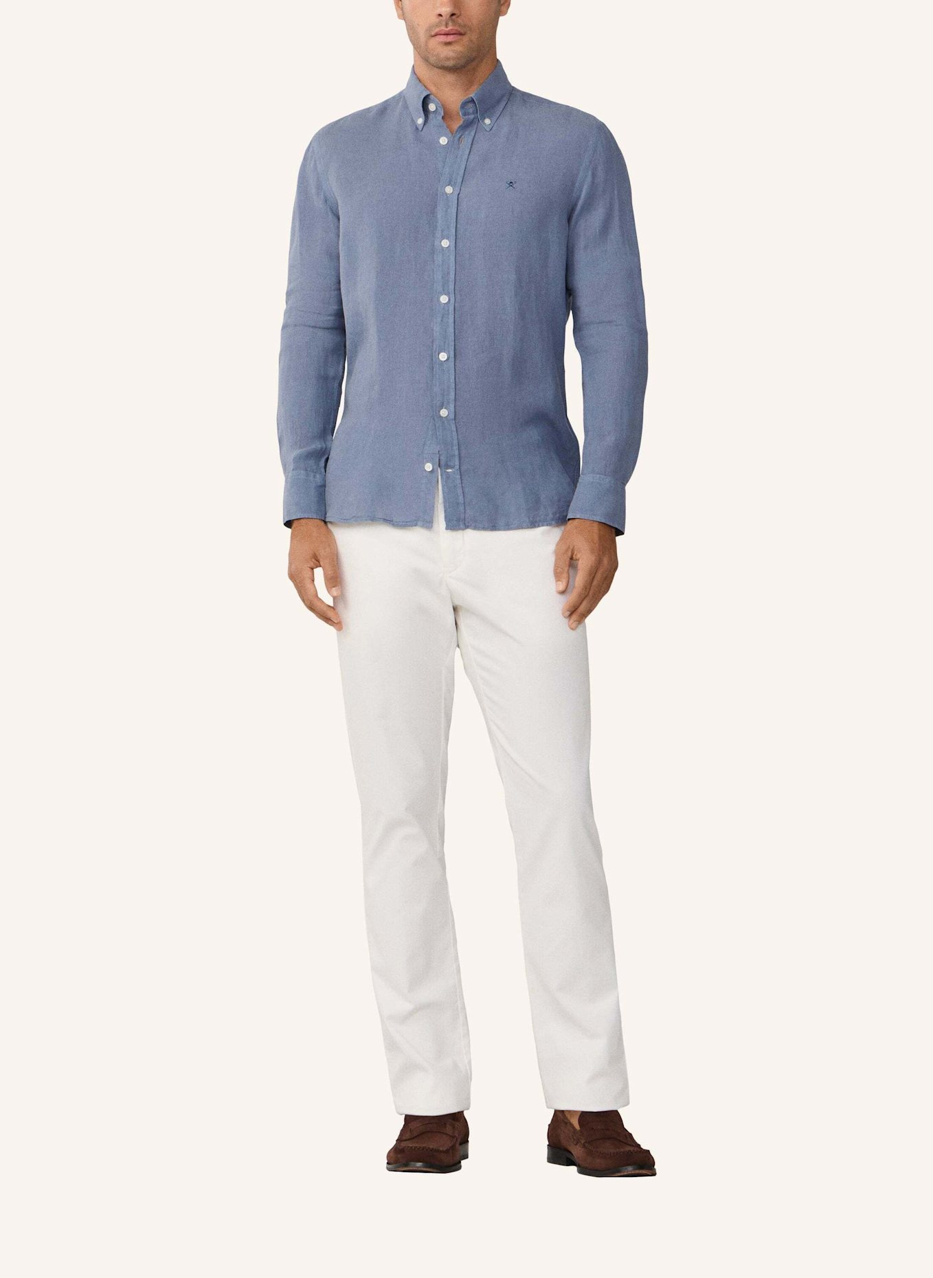 HACKETT LONDON Freizeithemd ESS GMD LINEN BRPT: BLAU