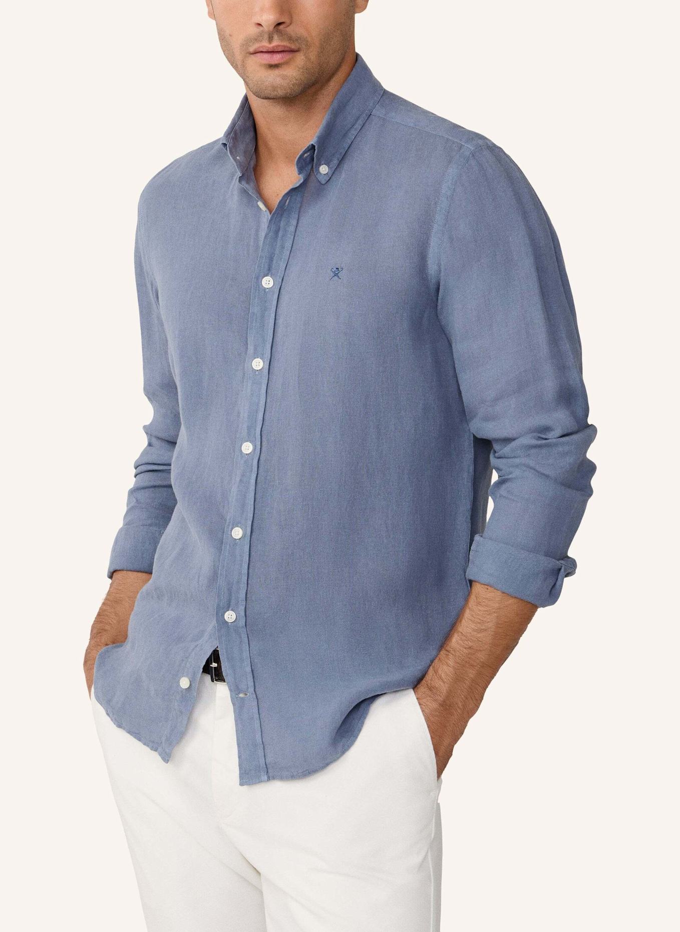 HACKETT LONDON Freizeithemd ESS GMD LINEN BRPT: BLAU