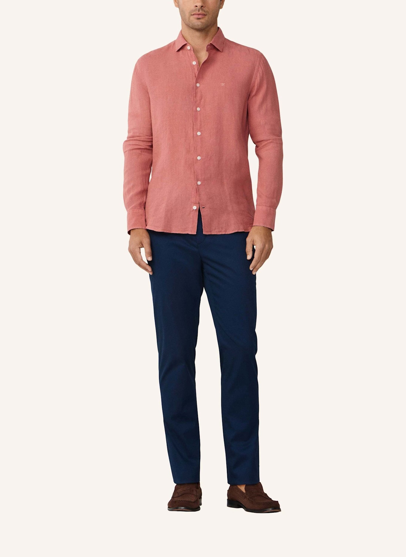 HACKETT LONDON Freizeithemd ESS GMD LINEN KENT: ROT