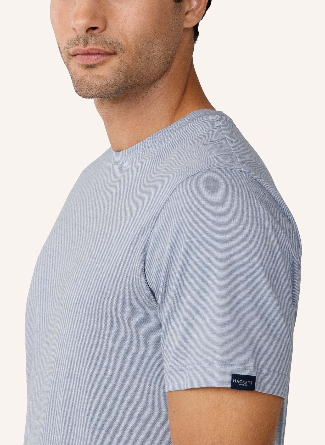 HACKETT LONDON T-Shirt PIN STRIPE TEE: BLAU