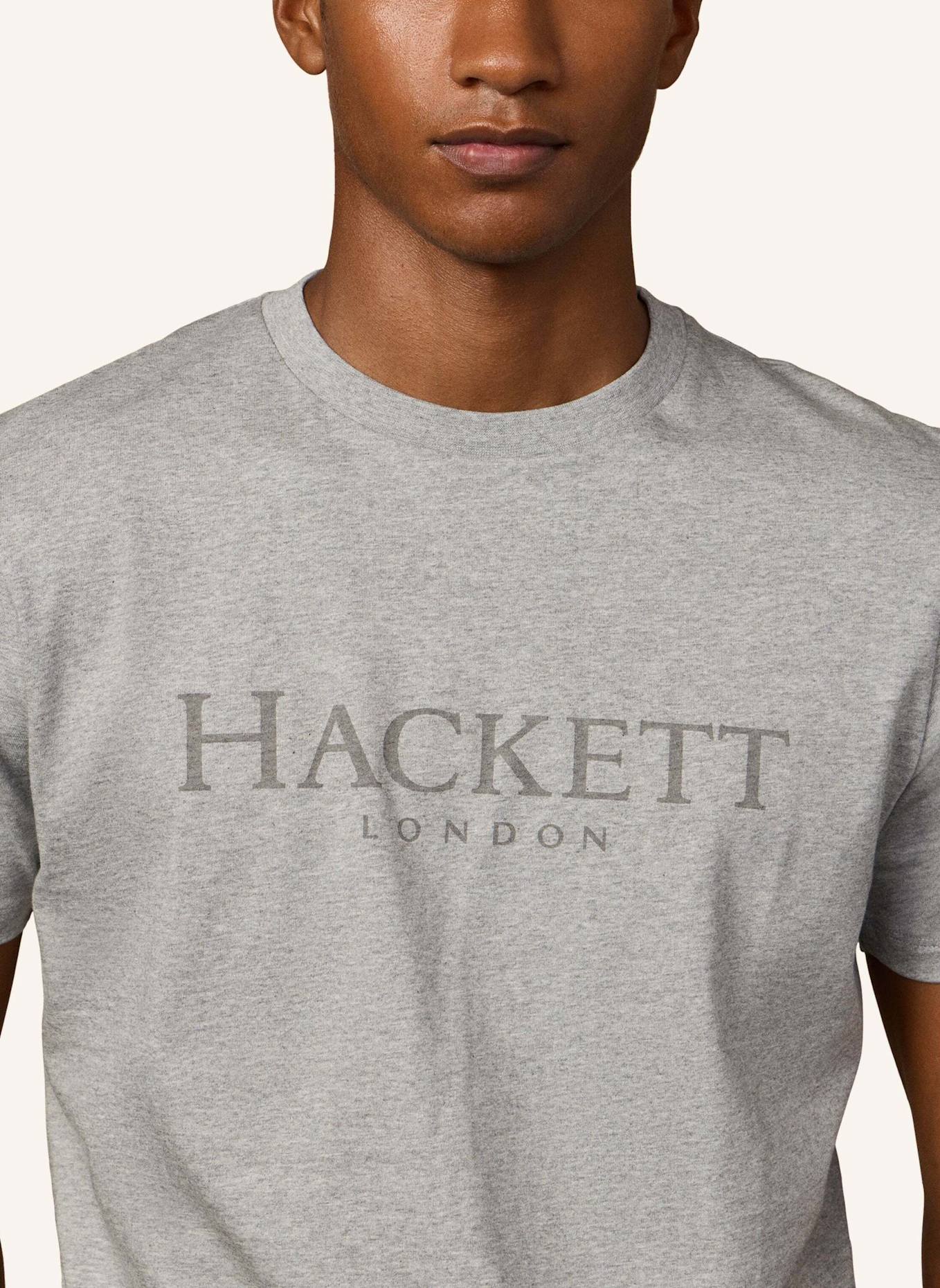 HACKETT LONDON T-Shirt HERITAGE ESS TEE: HELLGRAU