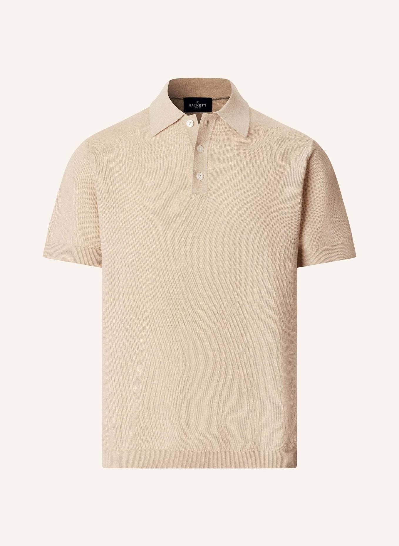 HACKETT LONDON Poloshirt HONEYCOMB SS POLO: BEIGE