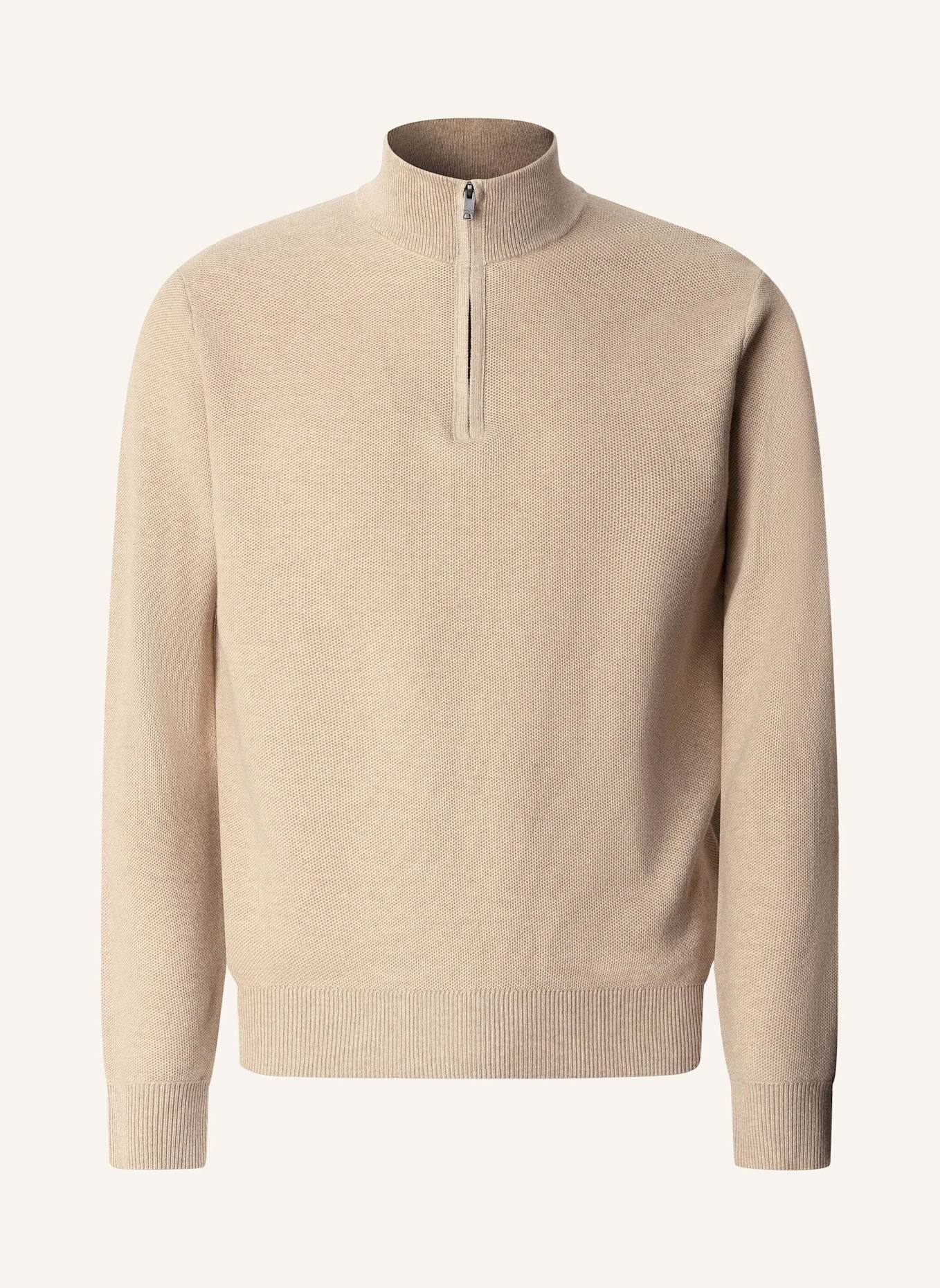 HACKETT LONDON Pullover HONEYCOMB HZIP: BEIGE