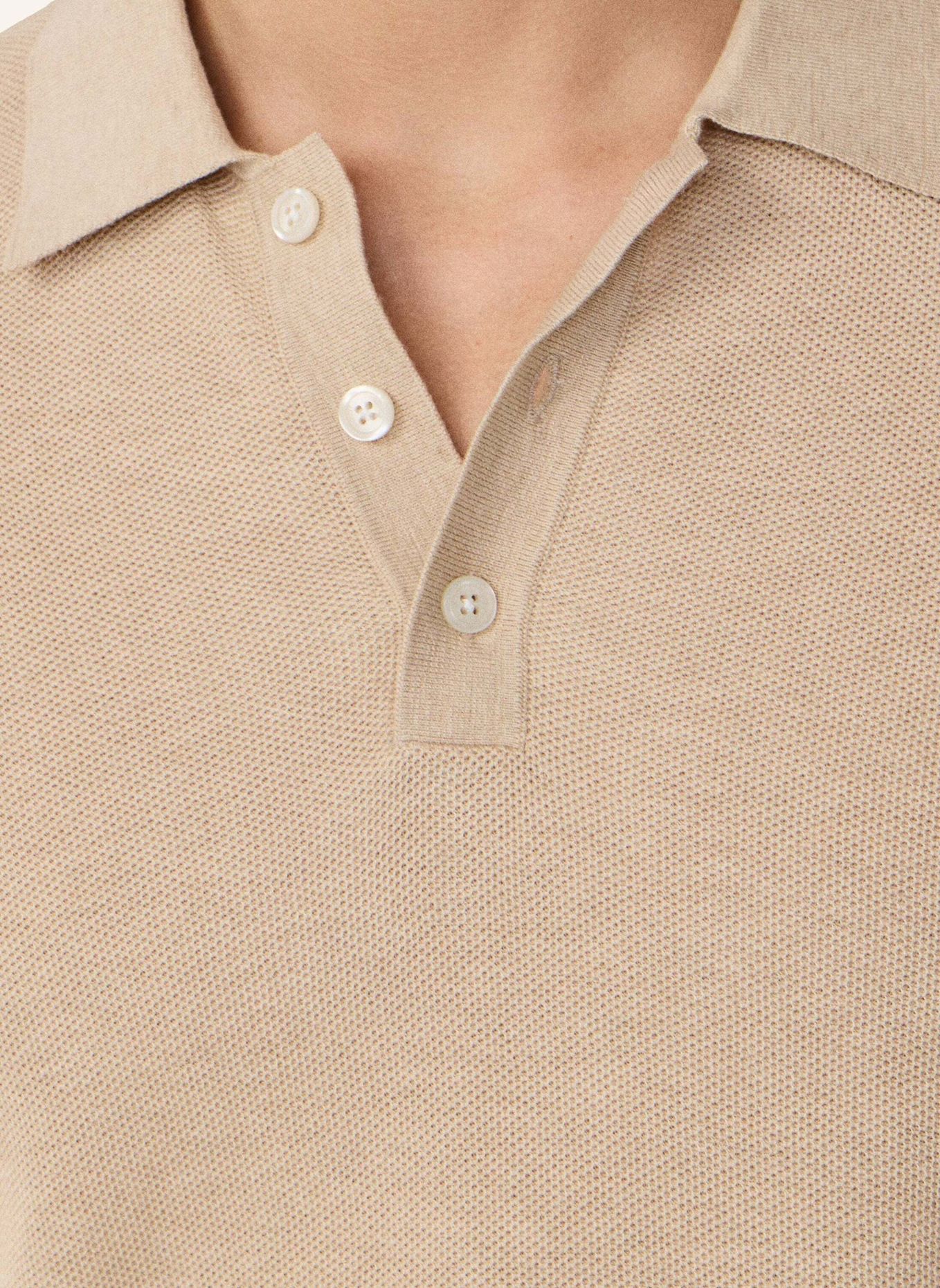 HACKETT LONDON Poloshirt HONEYCOMB SS POLO: BEIGE