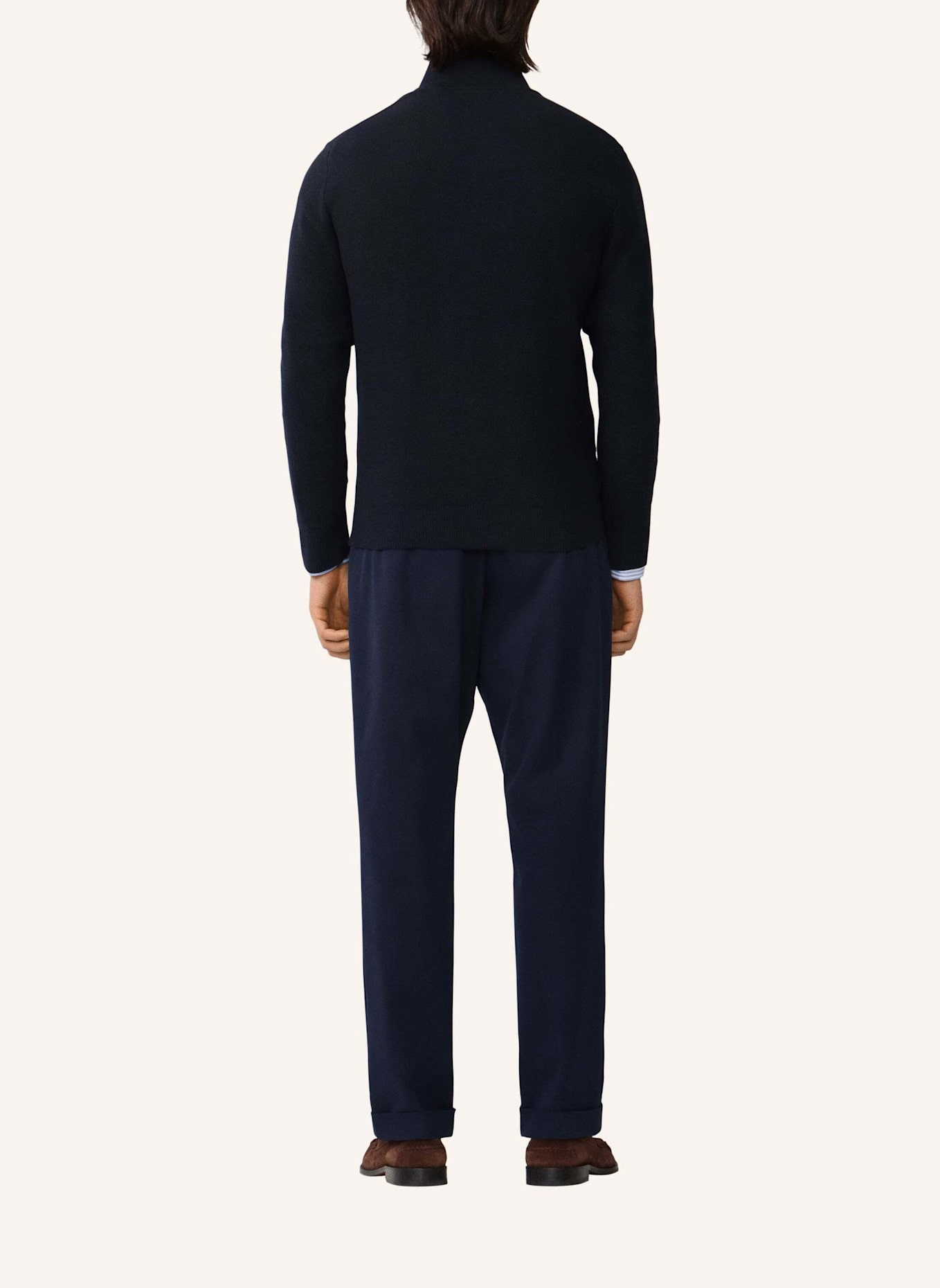 HACKETT LONDON Pullover HONEYCOMB HZIP: BLAU