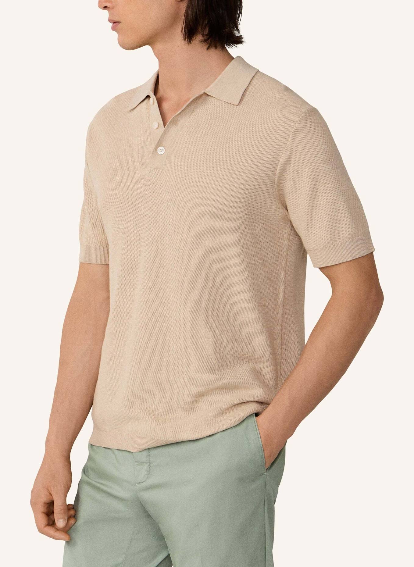 HACKETT LONDON Poloshirt HONEYCOMB SS POLO: BEIGE