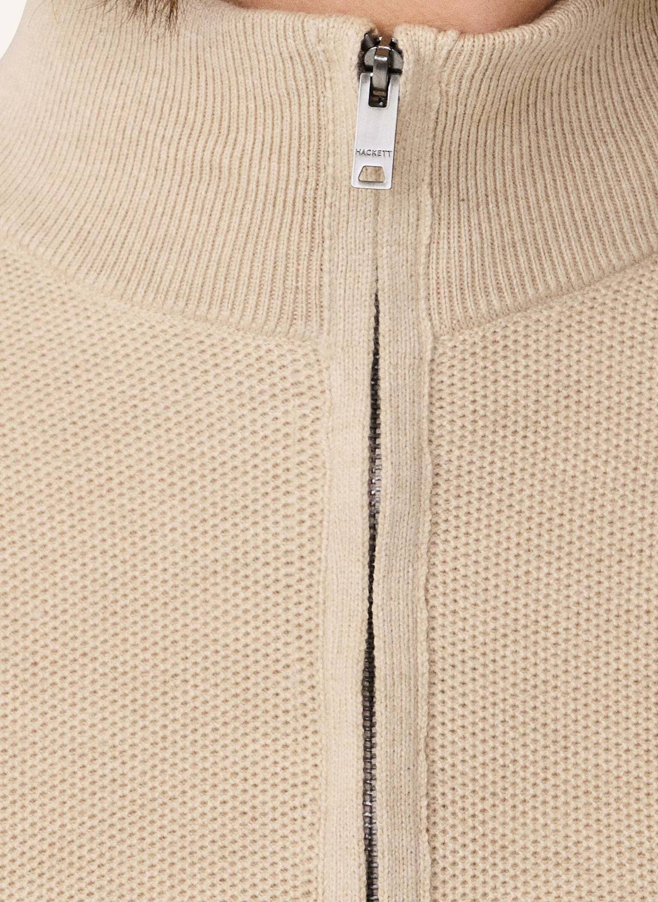 HACKETT LONDON Pullover HONEYCOMB HZIP: BEIGE