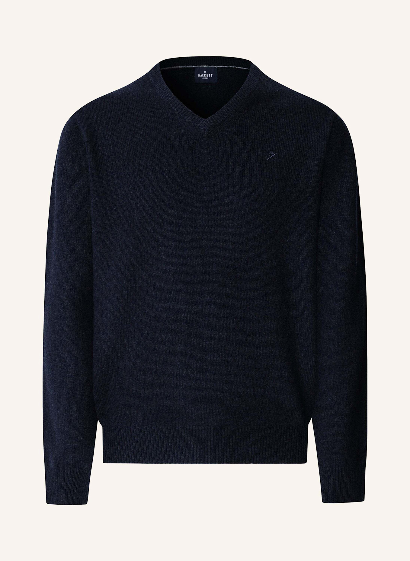 HACKETT LONDON Pullover LAMBSWOOL V NECK: BLAU