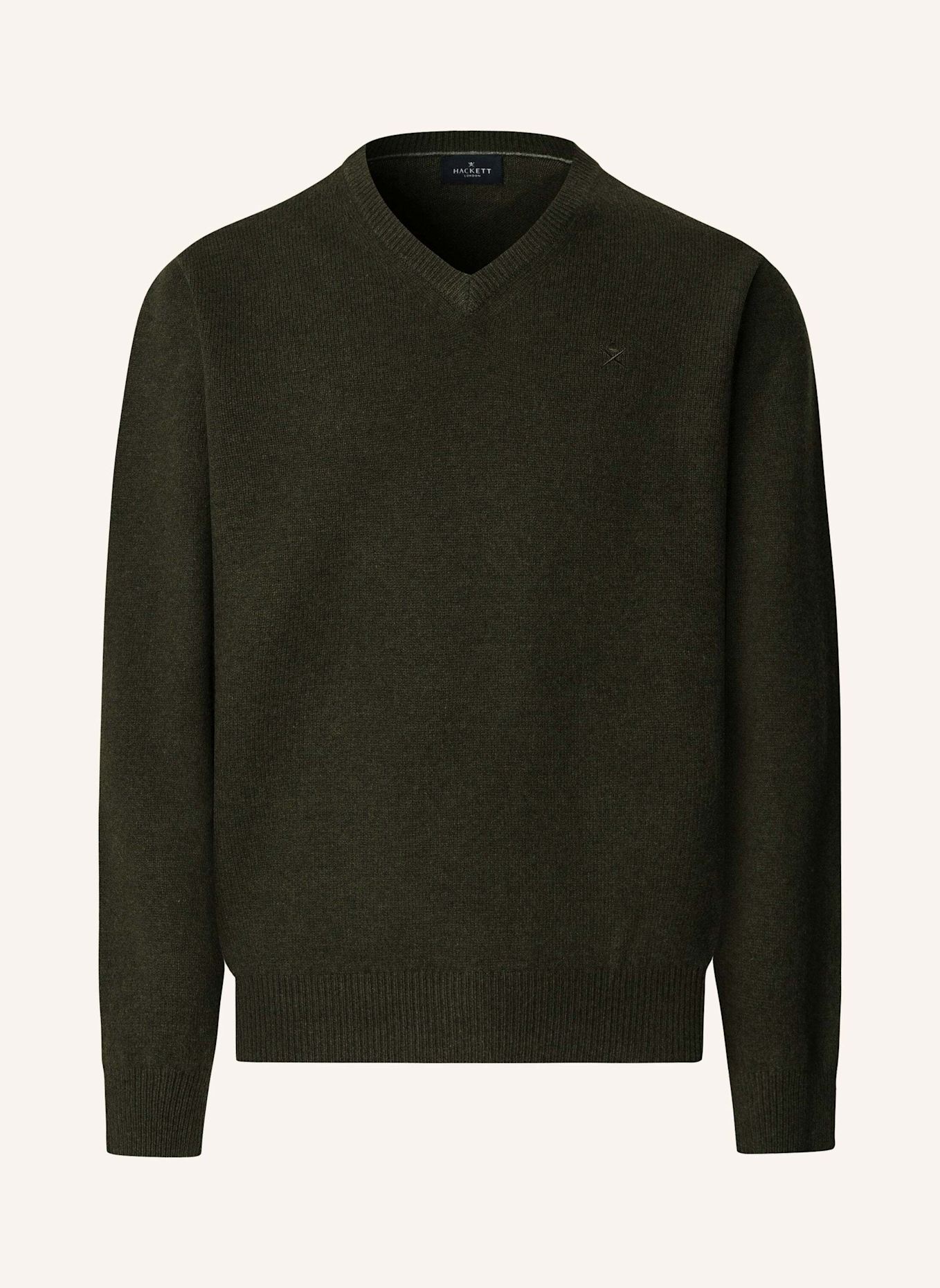 HACKETT LONDON Pullover LAMBSWOOL V NECK: GRÜN