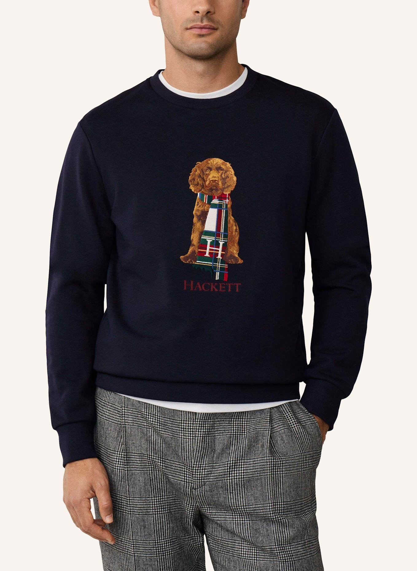 HACKETT LONDON Sweatshirt HERITAGE HARRY CREW: BLAU