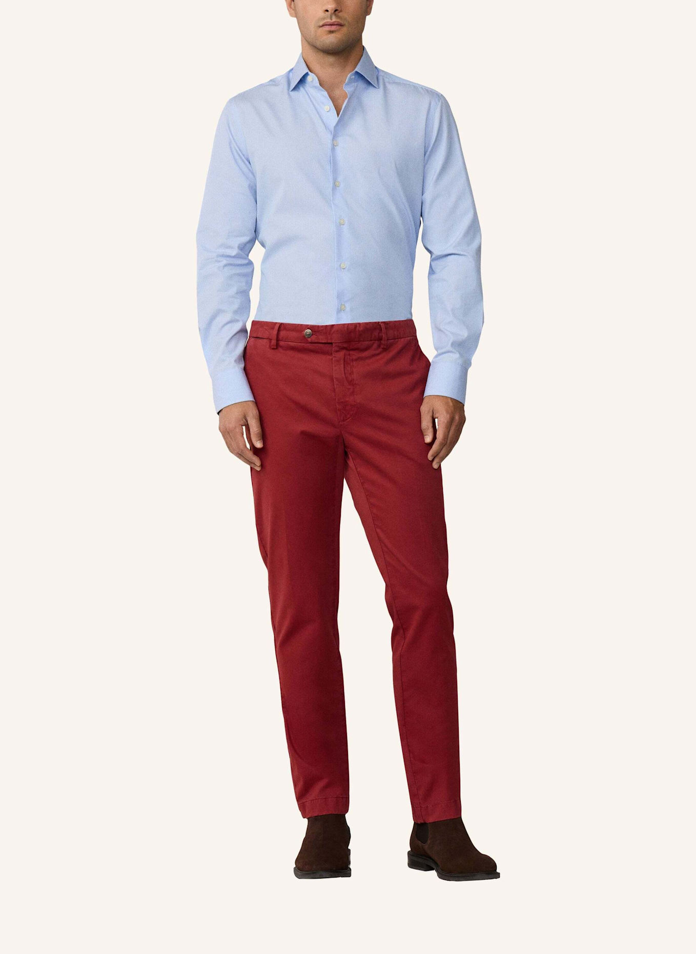 HACKETT LONDON Chino KENSINGTON Slim Fit: ROT