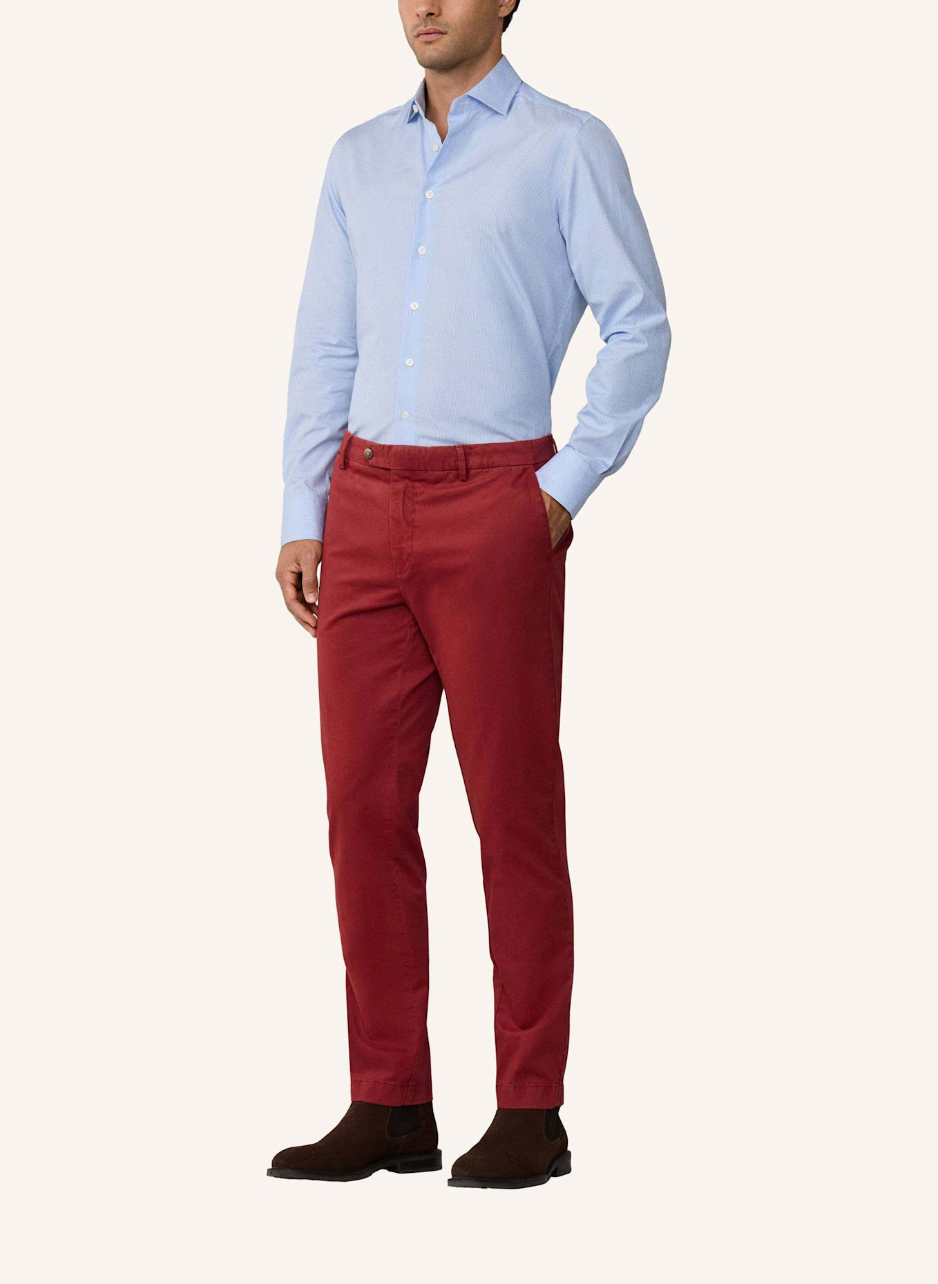HACKETT LONDON Chino KENSINGTON Slim Fit: ROT
