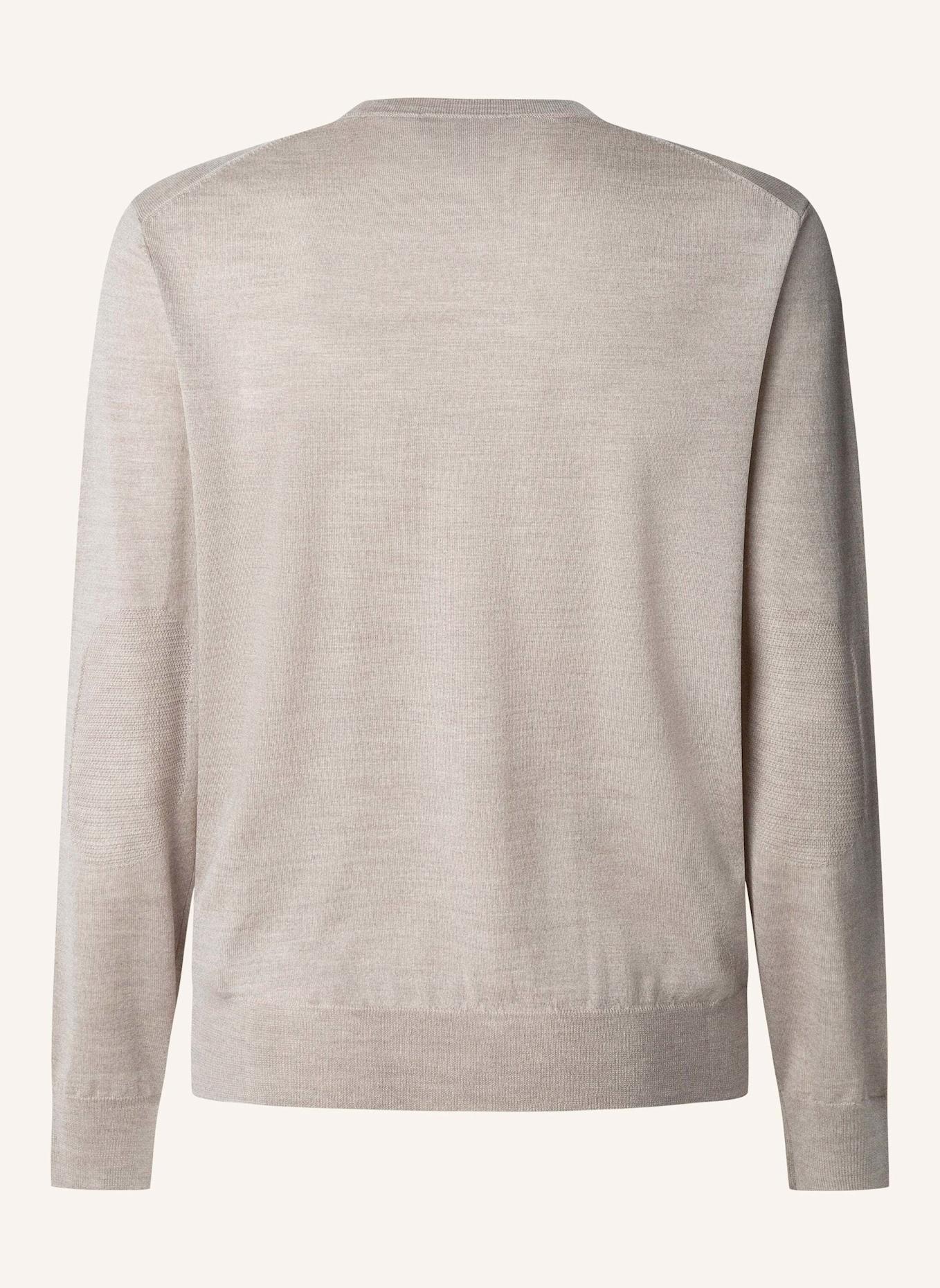 HACKETT LONDON Pullover GMD MERINO SILK VNECK: BEIGE
