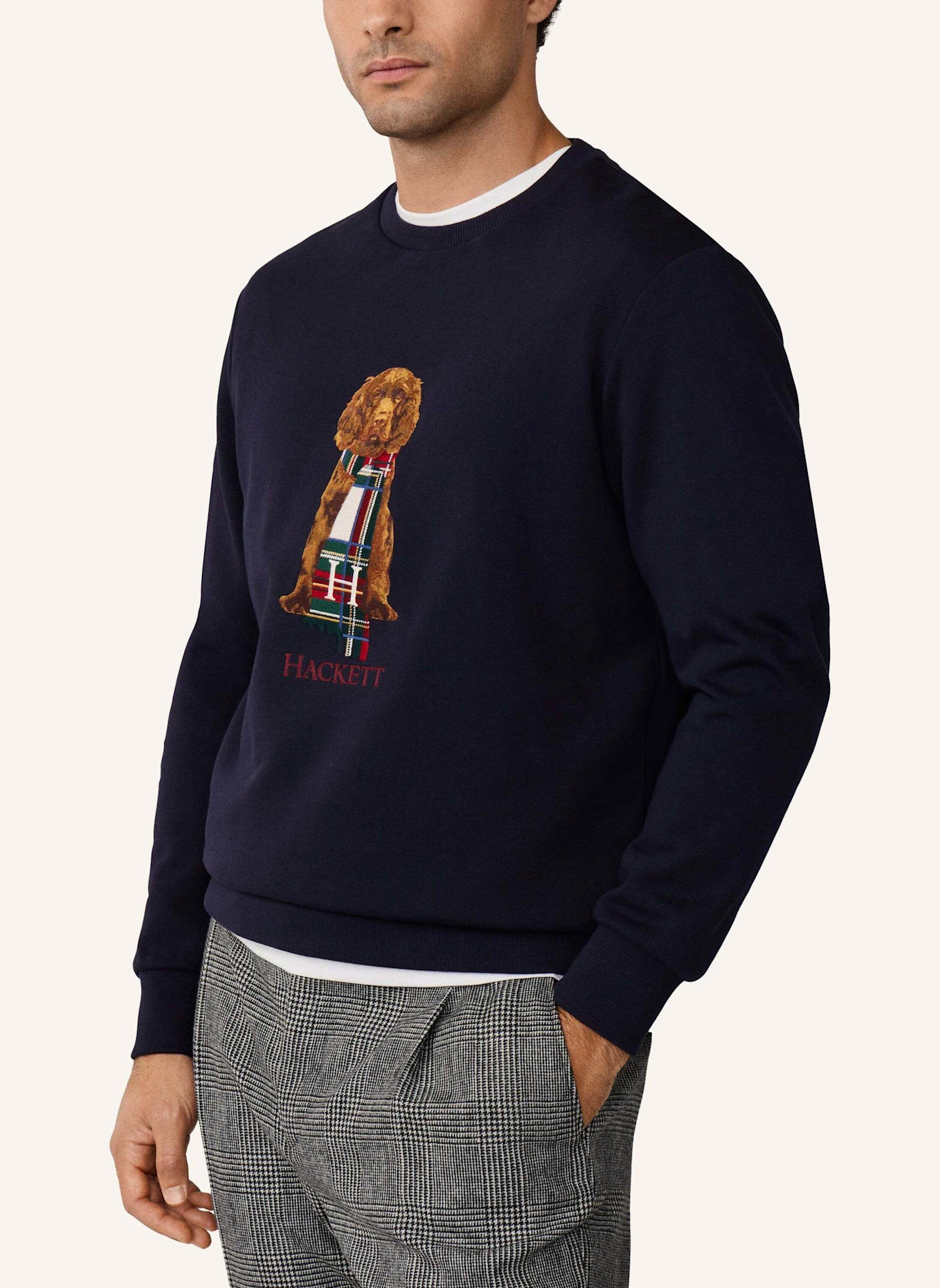 HACKETT LONDON Sweatshirt HERITAGE HARRY CREW: BLAU