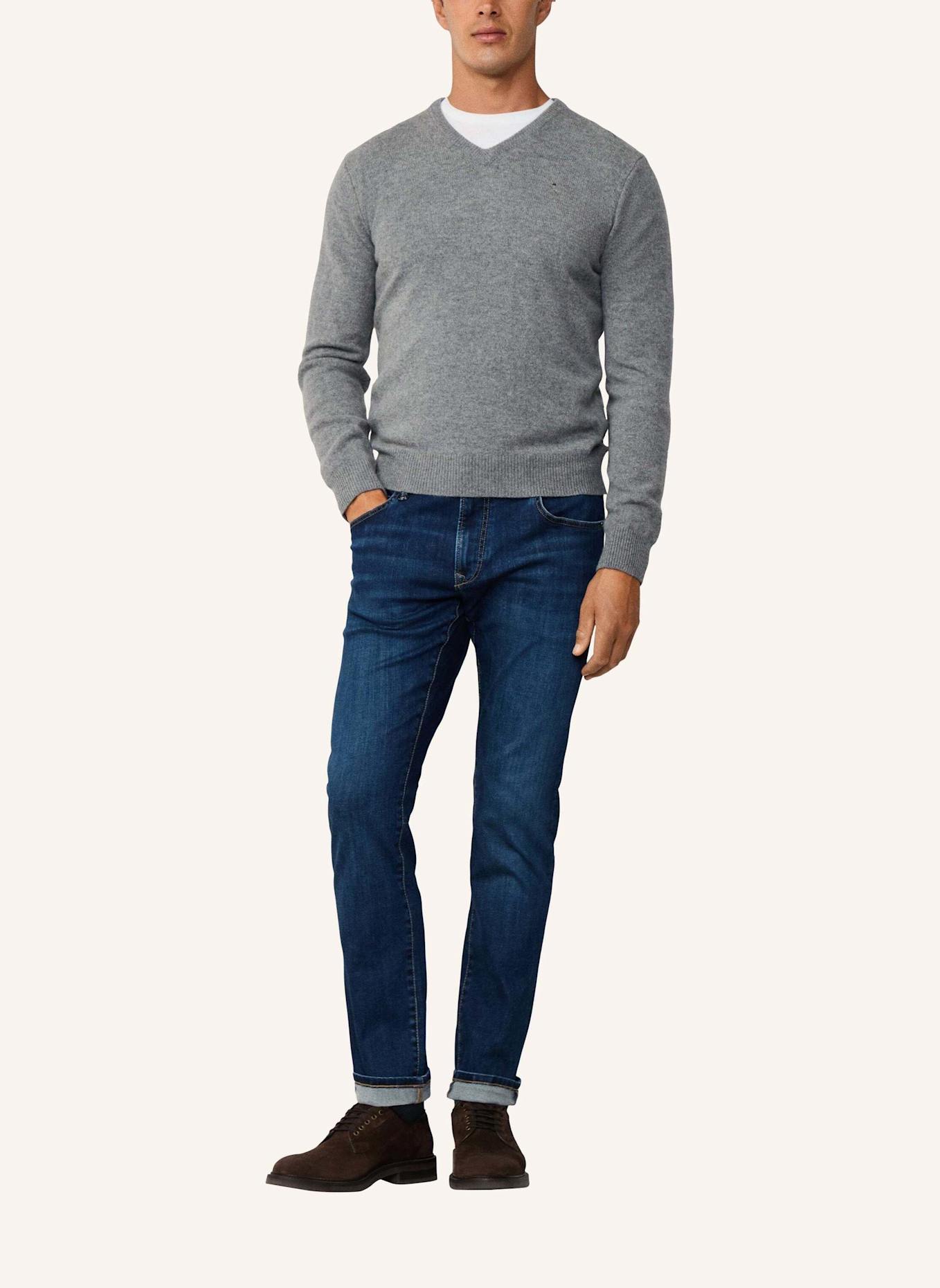 HACKETT LONDON Pullover LAMBSWOOL V NECK: GRAU