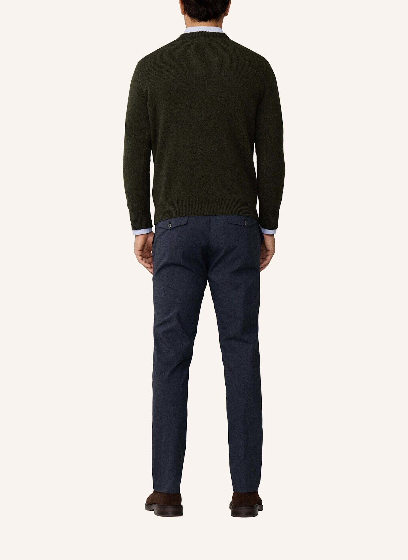 HACKETT LONDON Pullover LAMBSWOOL V NECK: GRÜN