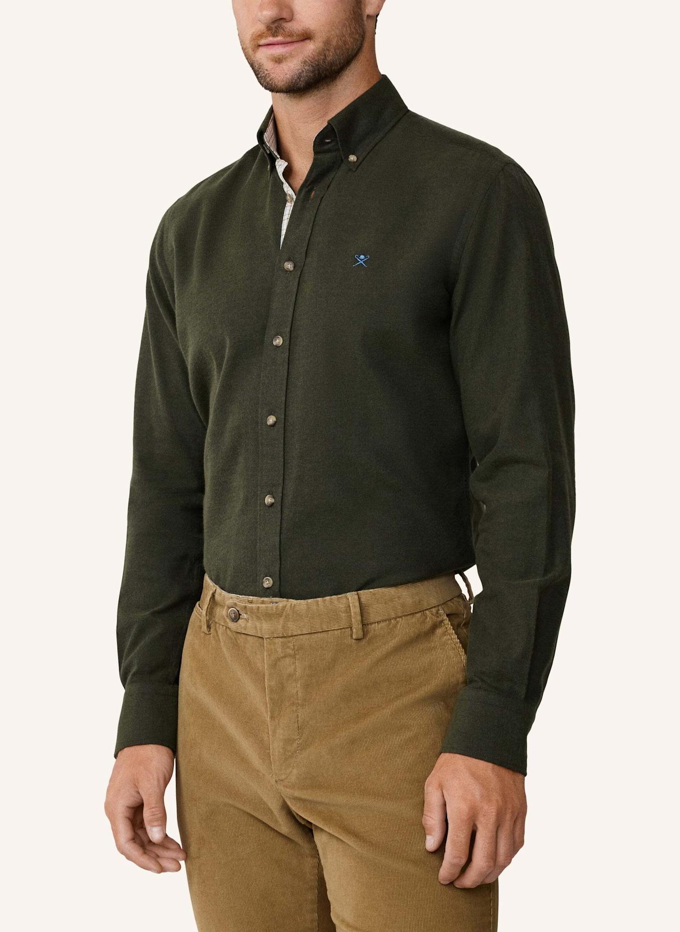 HACKETT LONDON Freizeithemd FLANNEL MULTI TRIM: GRÜN