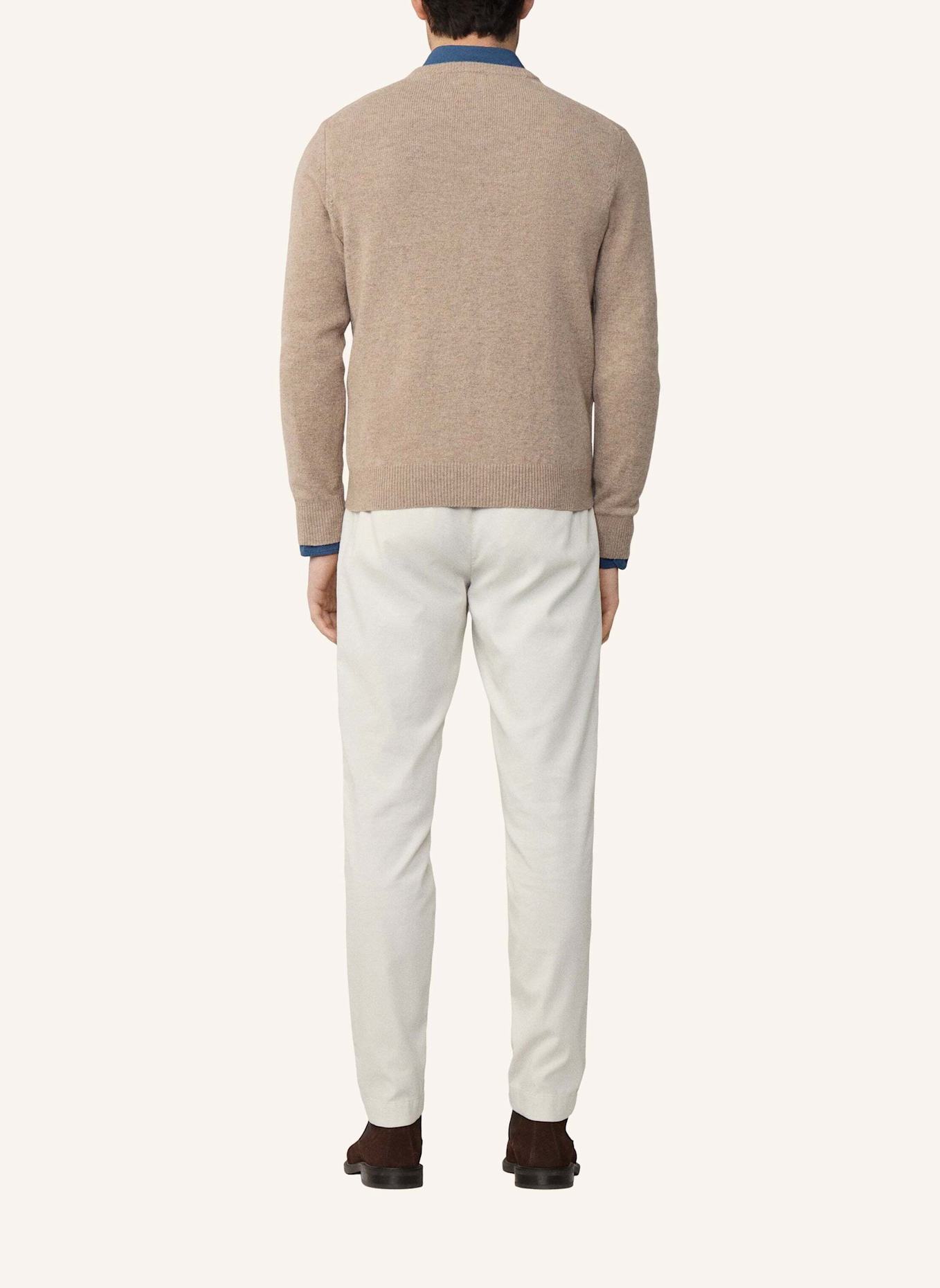 HACKETT LONDON Pullover LAMBSWOOL V NECK: BEIGE