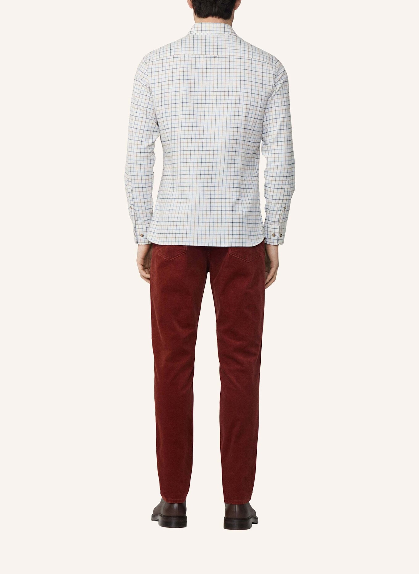 HACKETT LONDON Freizeithemd LGE FLANNEL TATTERSALL: BLAU