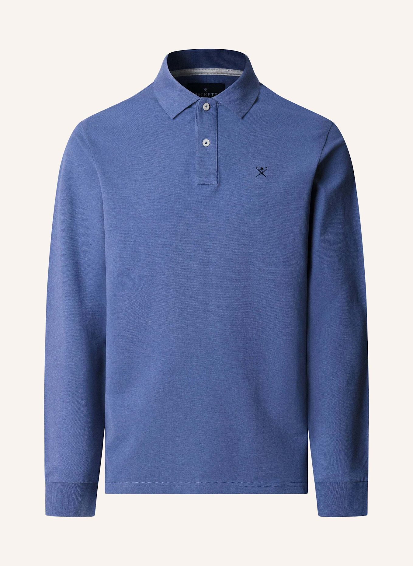 HACKETT LONDON Poloshirt SLIM FIT LOGO LS: BLAU