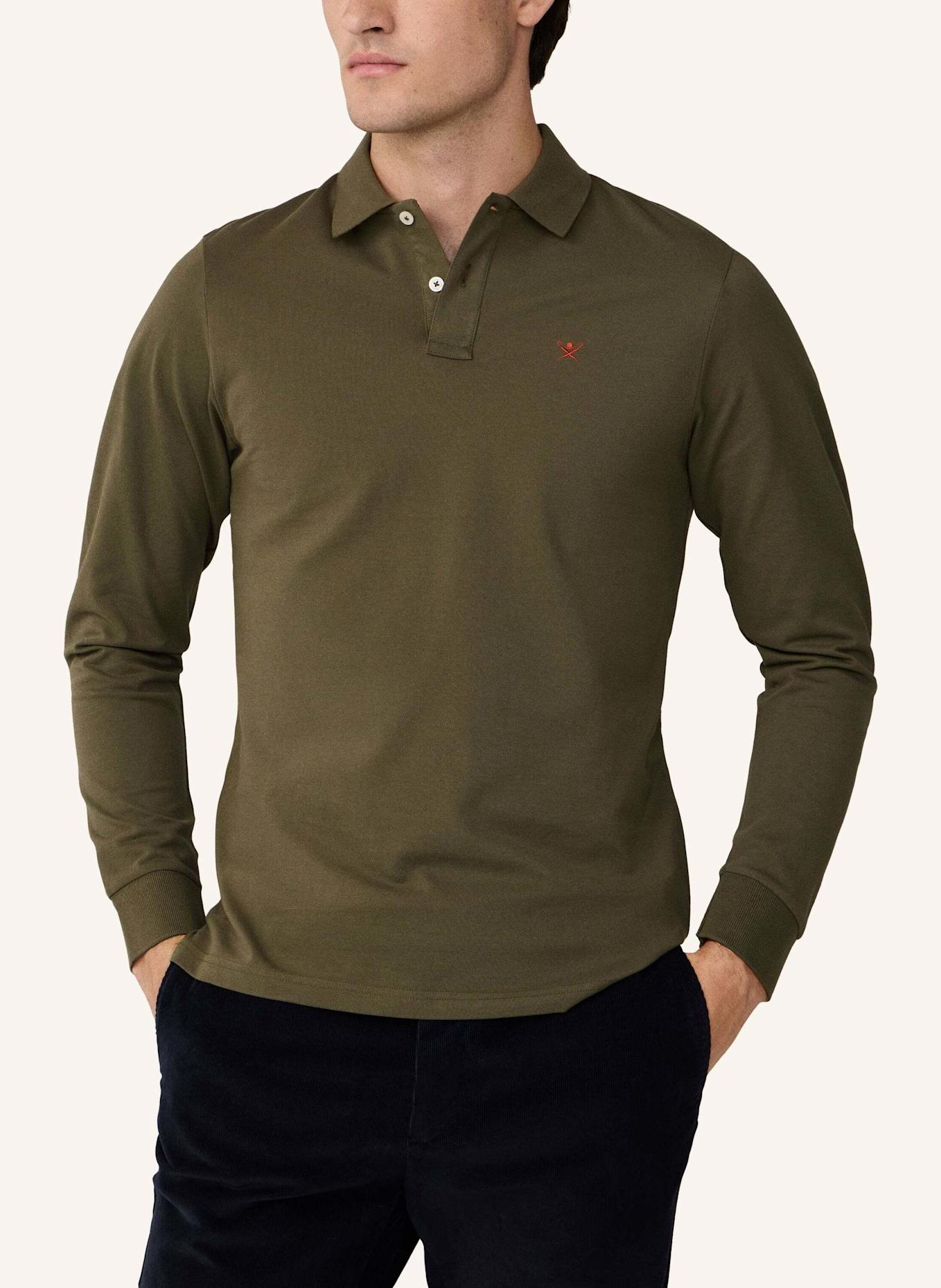 HACKETT LONDON Poloshirt SLIM FIT LOGO LS: GRÜN