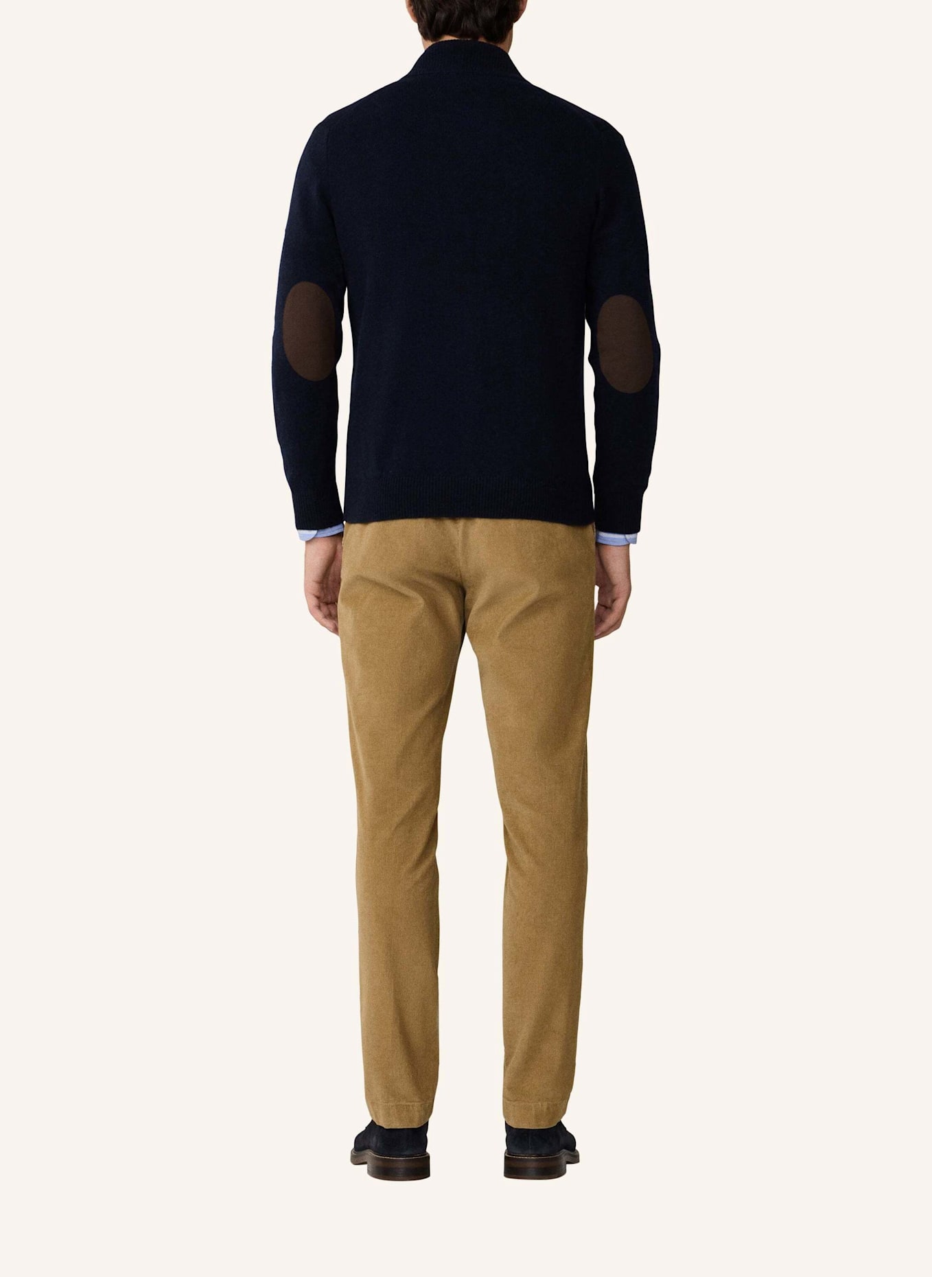 HACKETT LONDON Strickjacken Cardigan LAMBSWOOL FZIP: BLAU