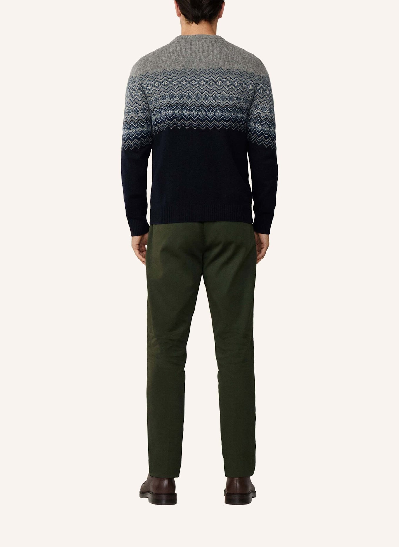 HACKETT LONDON Pullover FAIRISLE CREW: BLAU