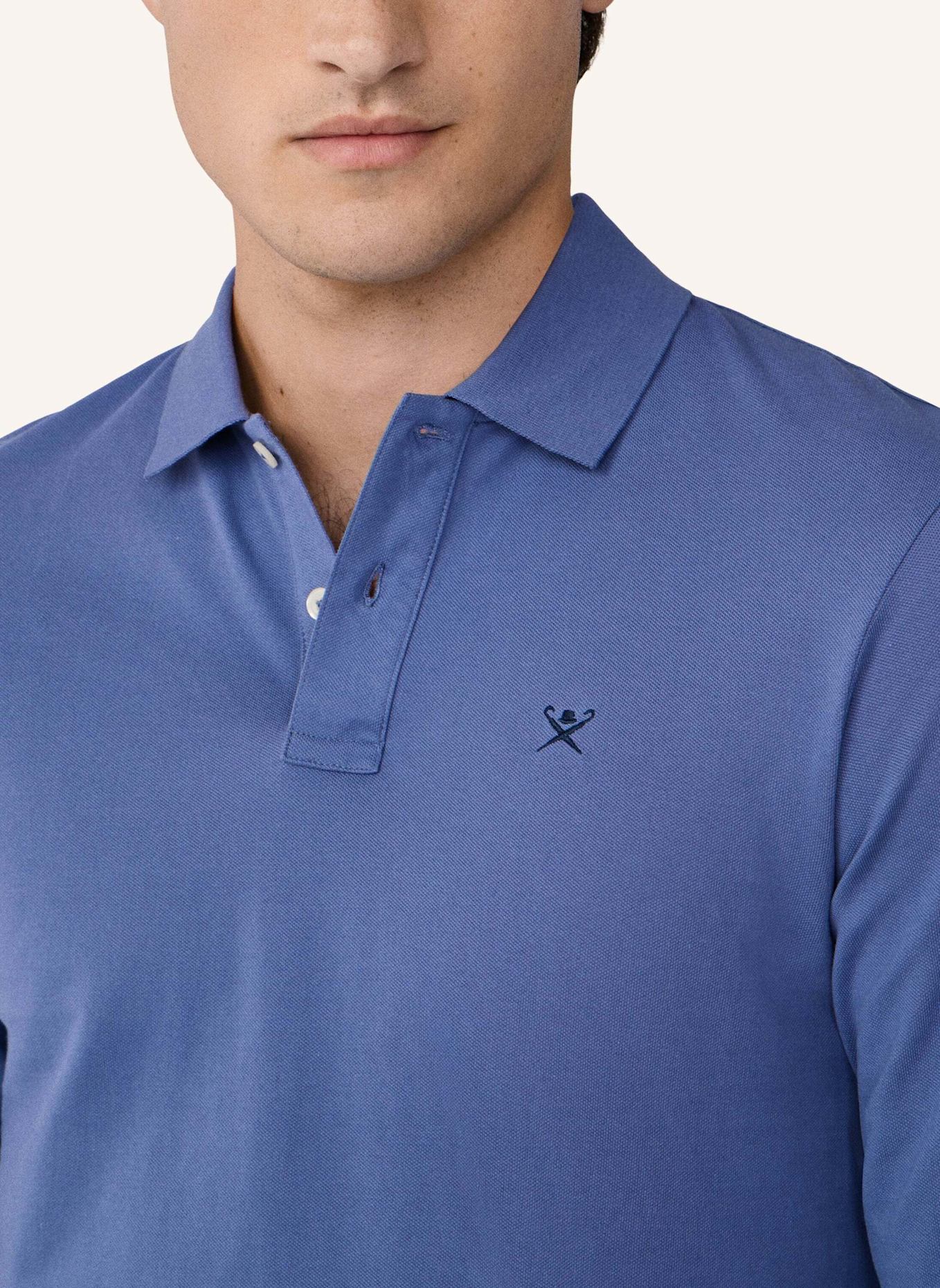 HACKETT LONDON Poloshirt SLIM FIT LOGO LS: BLAU