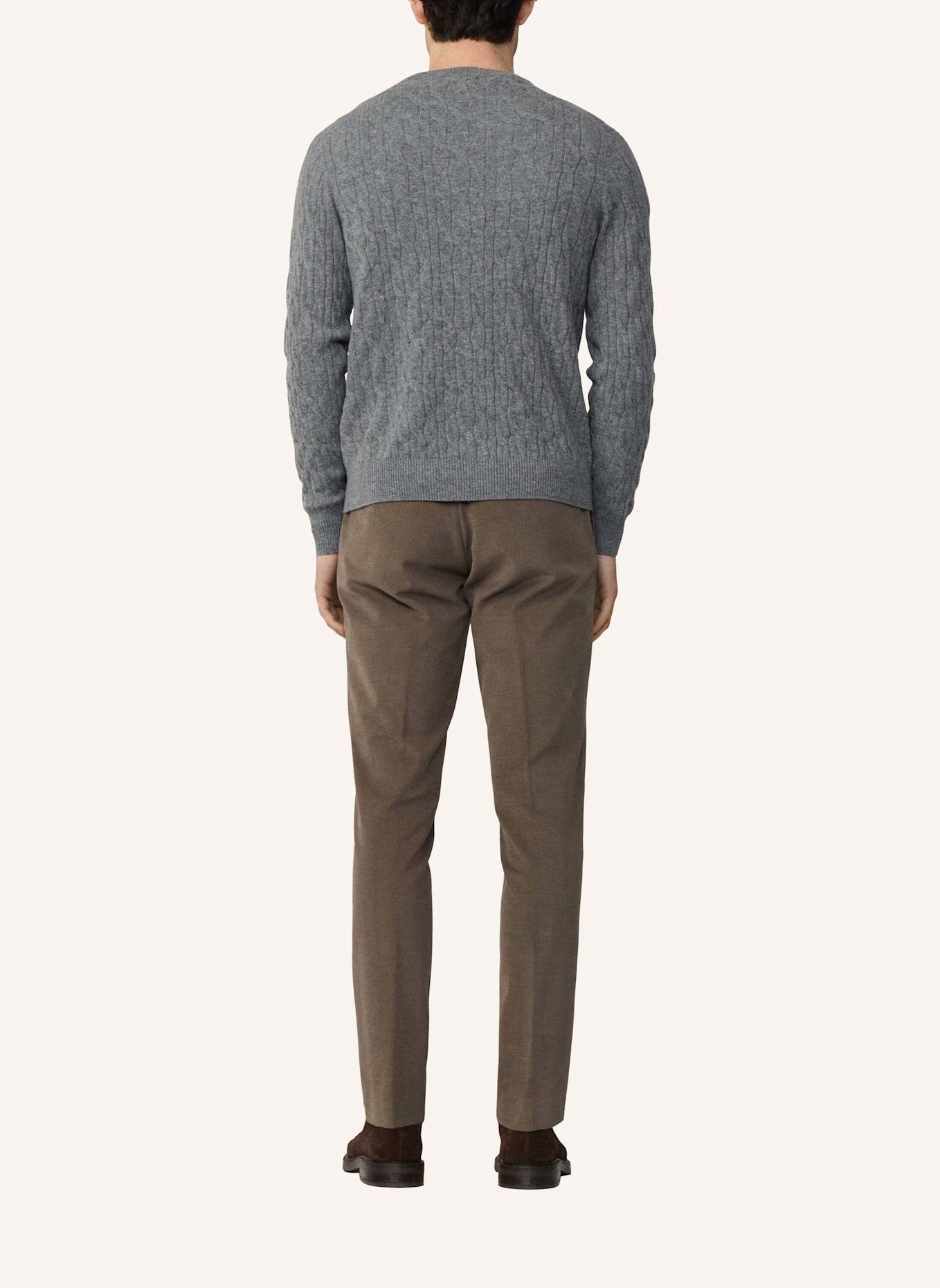 HACKETT LONDON Pullover LW CABLE CREW: GRAU